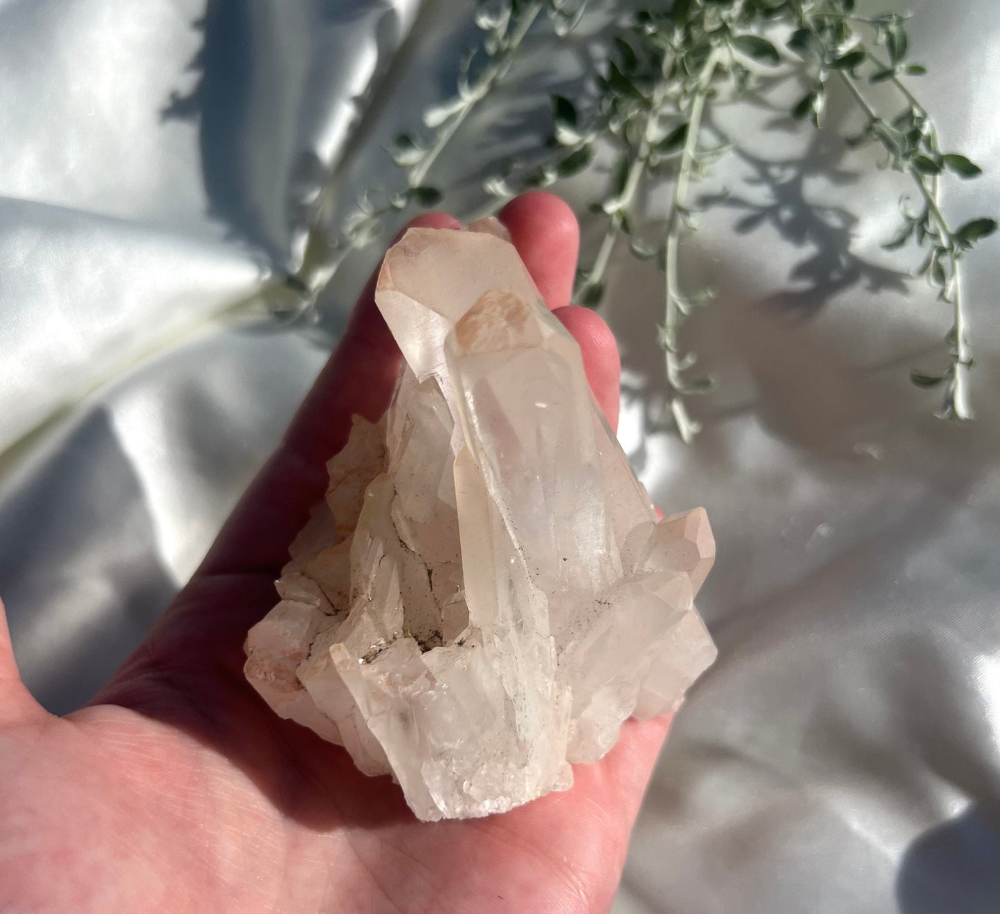Clear Quartz Cluster with Long Quartz Points 5.4oz