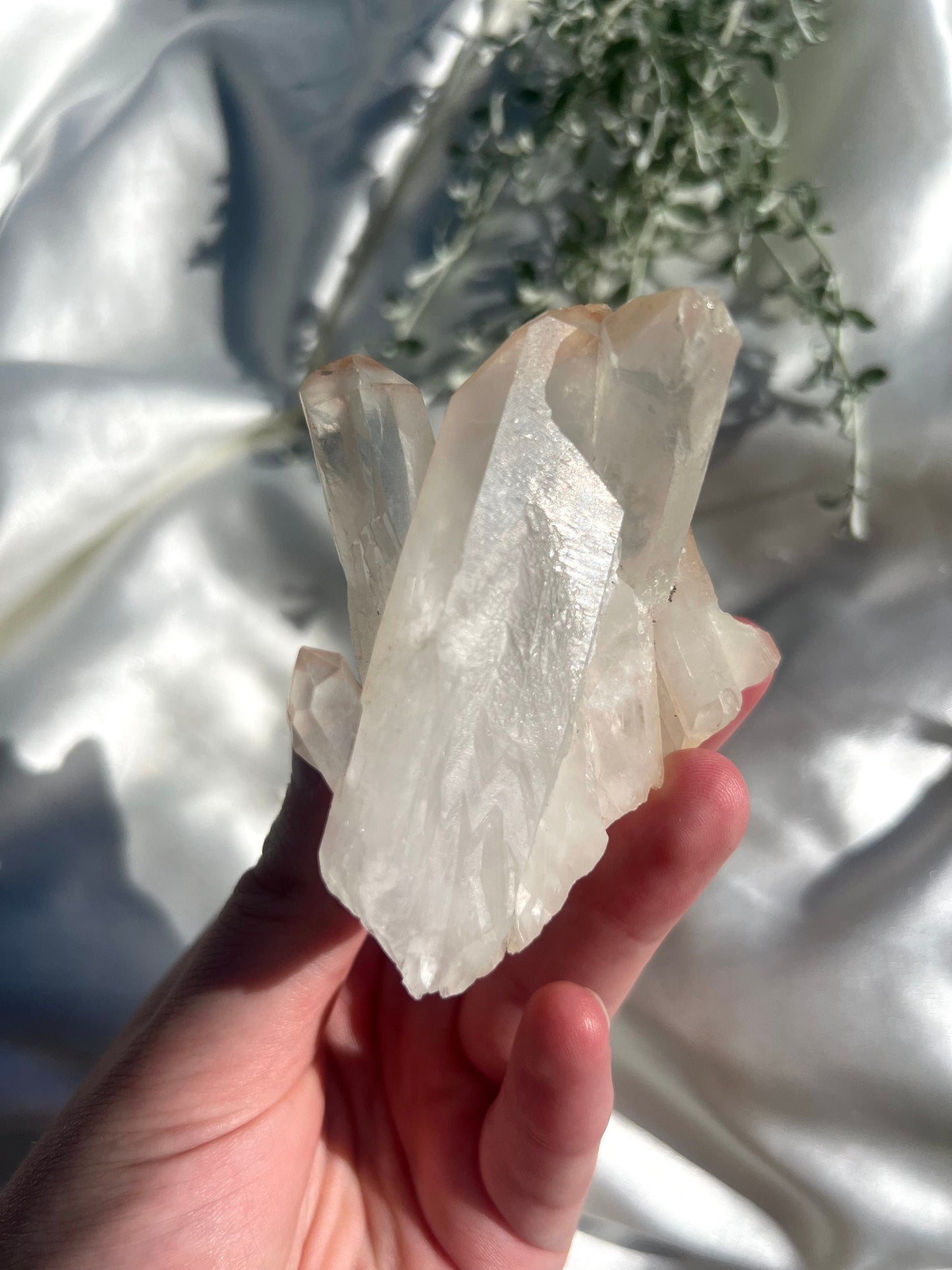 Clear Quartz Cluster with Long Quartz Points 5.4oz