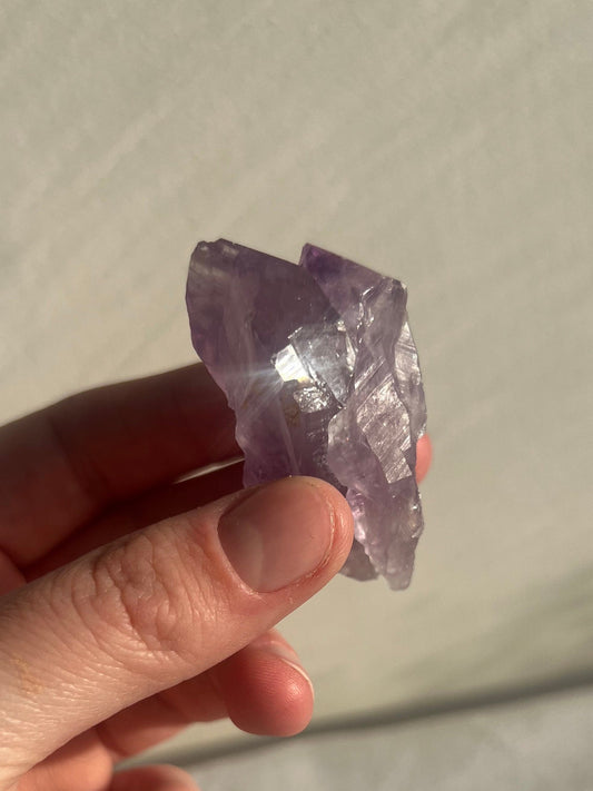 Raw Amethyst From Brazil | Deep Purple Double Pointed Amethyst