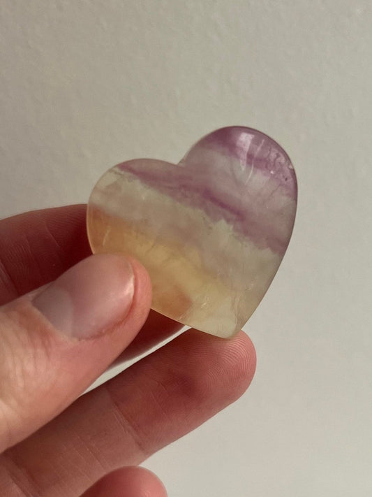 Candy Fluorite Heart Carving Small