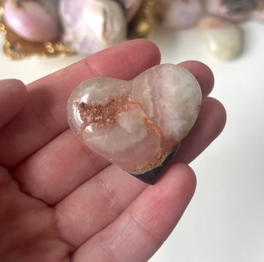 Beautiful Small Pink Aragonite Puffy Heart from Pakistan