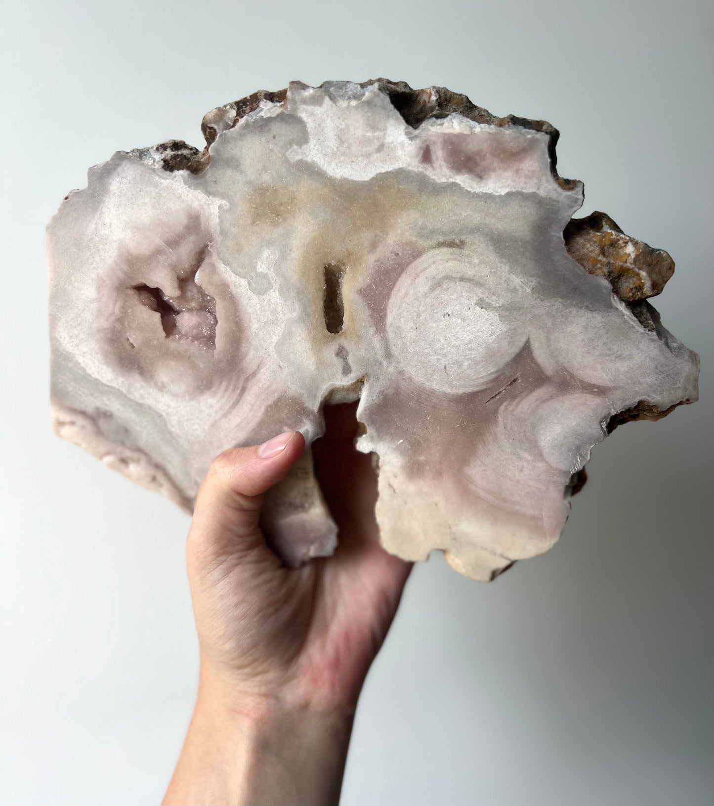 XL Gorgeous Druzy Pink Amethyst Slab with Display Stand from Brazil