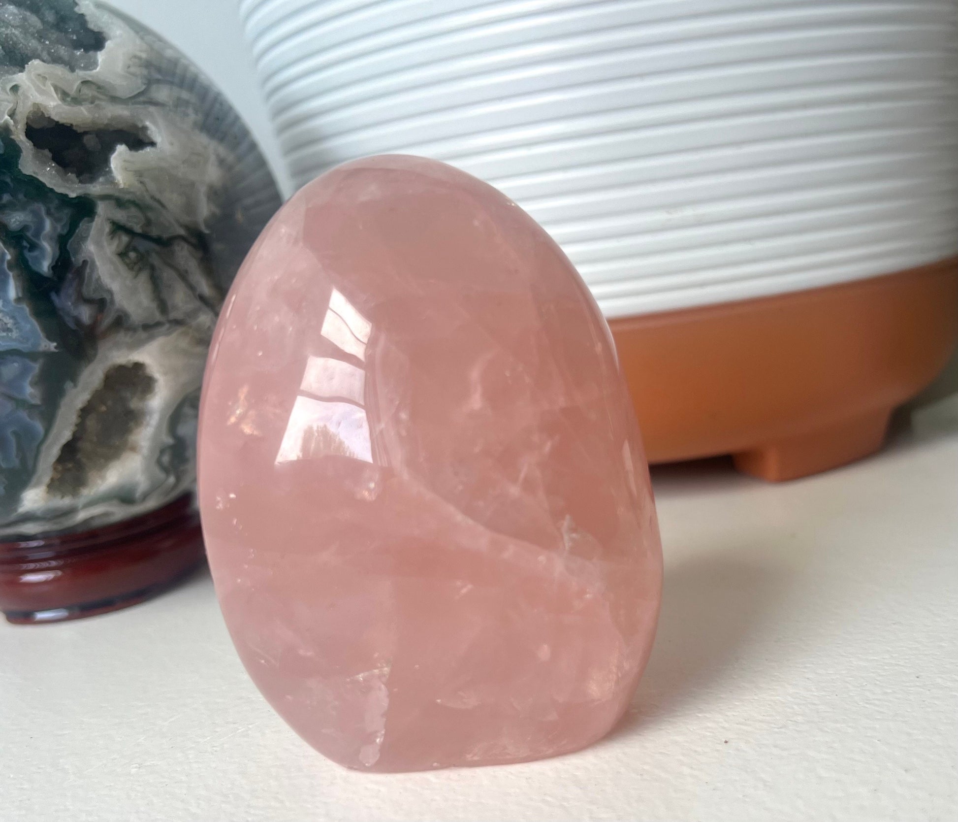 High Quality Rose Quartz Freeform | Gemmy Rose Quartz Freeform 0.5kg