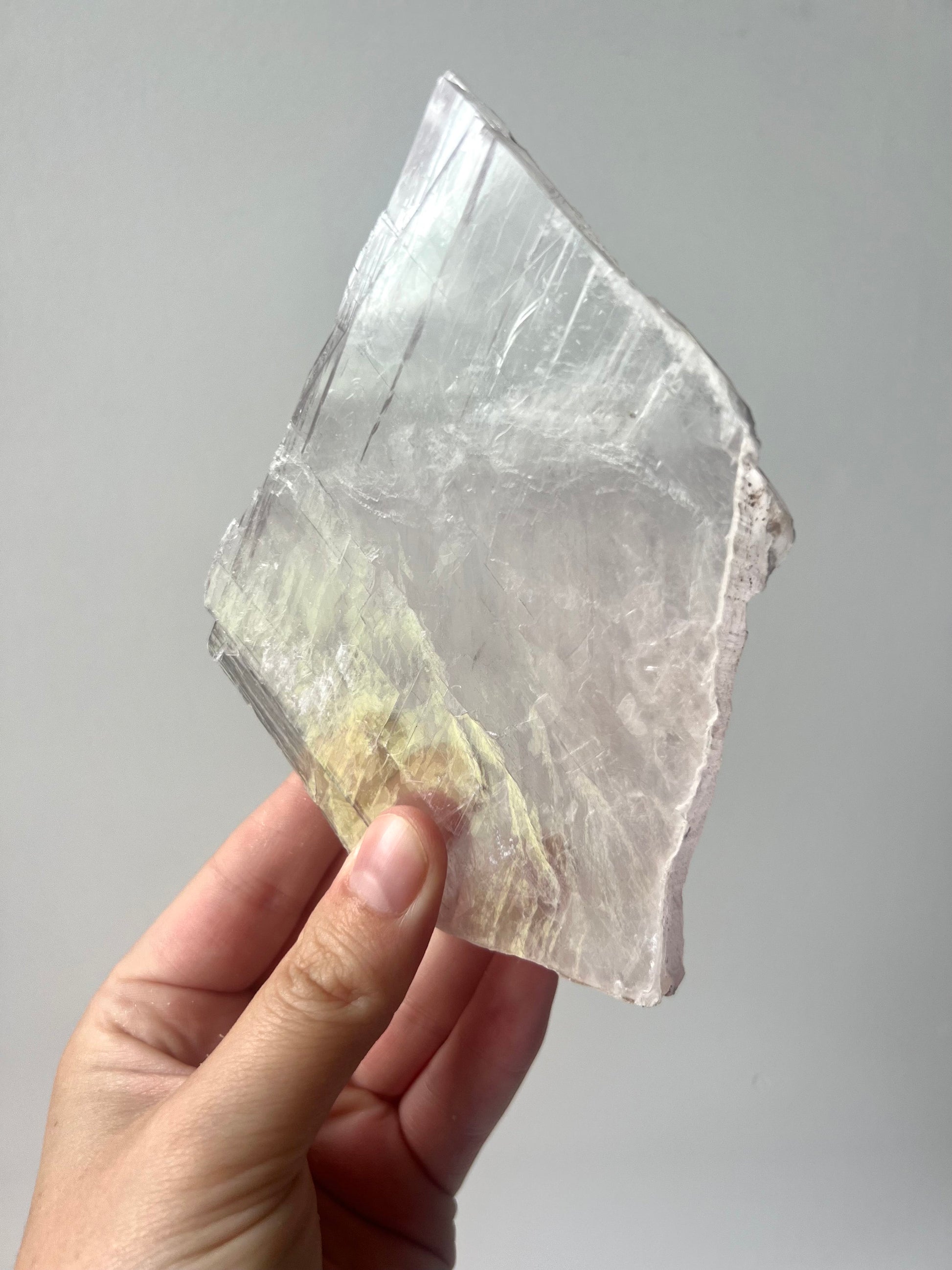 Gorgeous Pink Selenite Charging Plate | Pink Selenite Slab