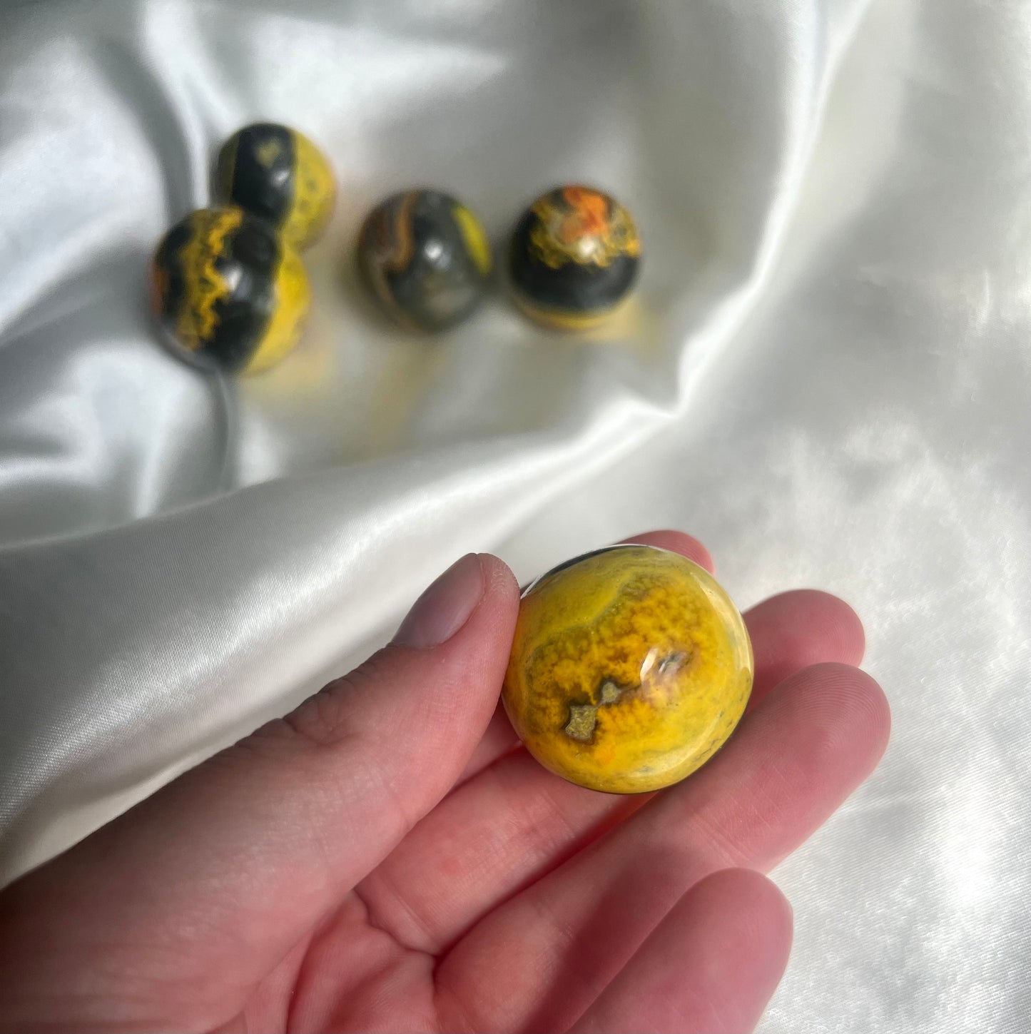 Bumble Bee Jasper Mini Sphere Carving | Bumblebee Jasper Crystal Ball