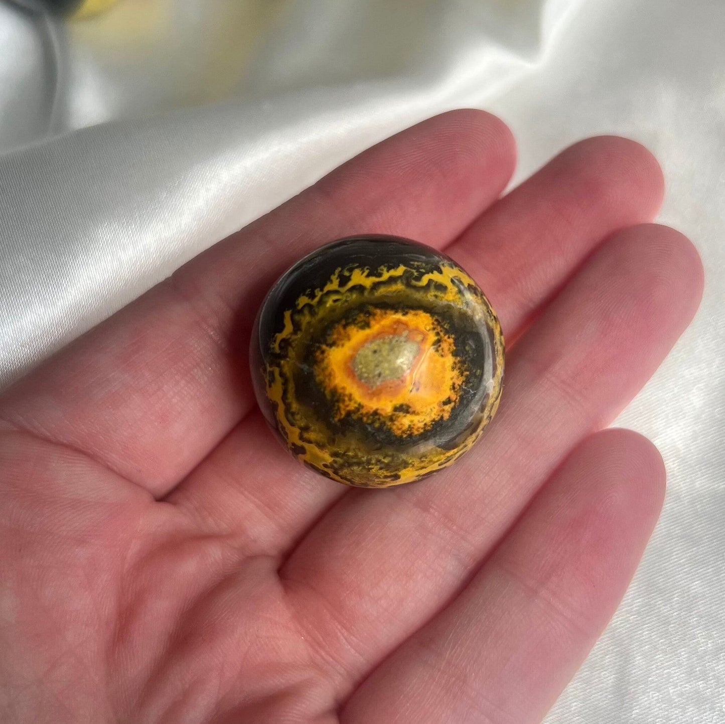 Bumble Bee Jasper Mini Sphere Carving | Bumblebee Jasper Crystal Ball
