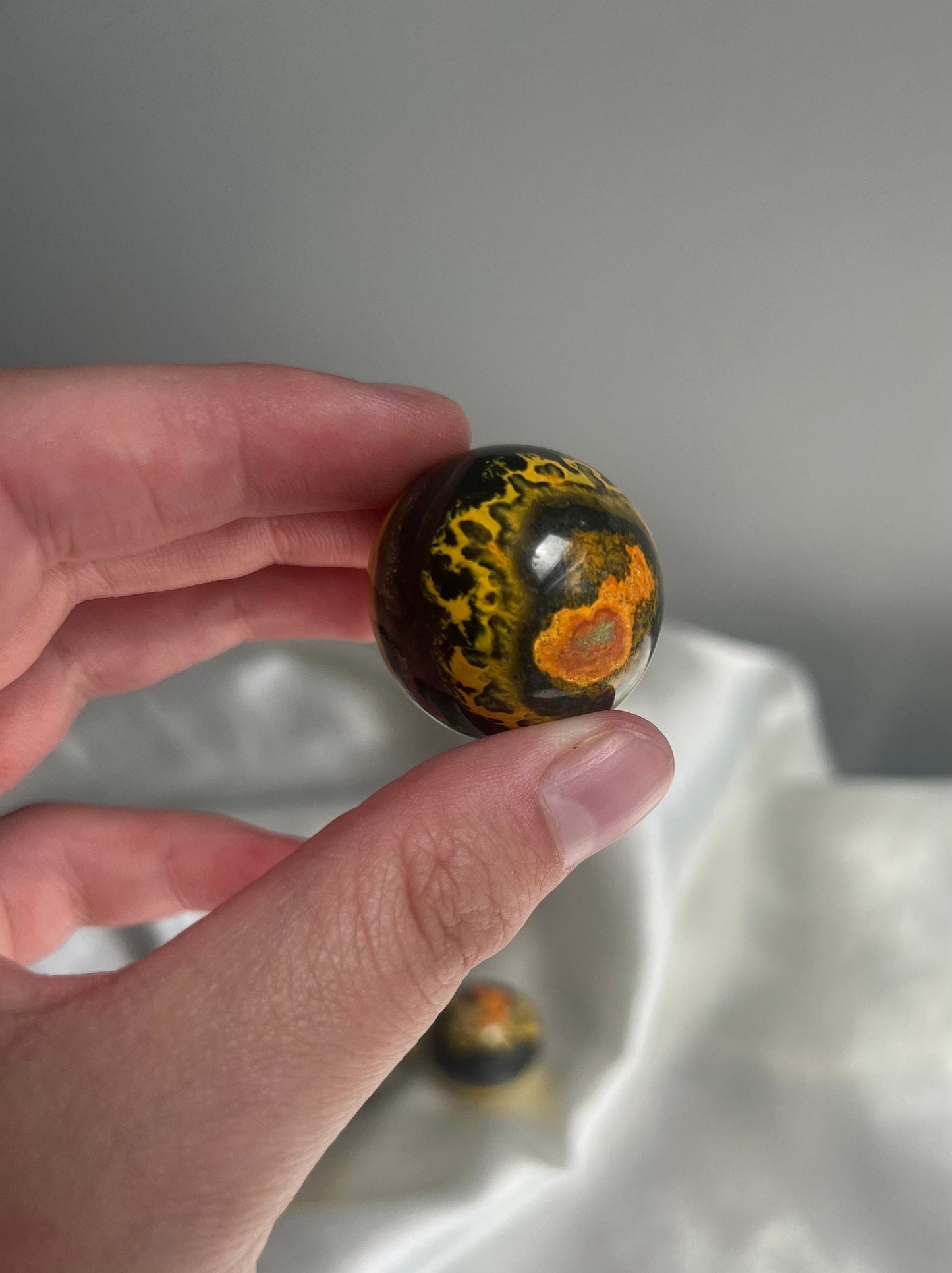 Bumble Bee Jasper Mini Sphere Carving | Bumblebee Jasper Crystal Ball