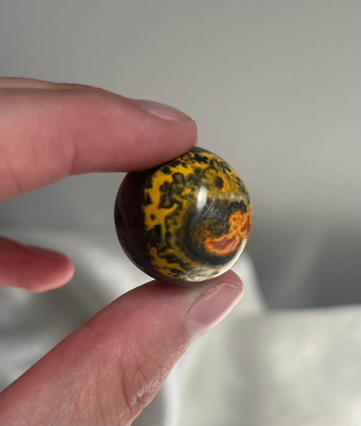 Bumble Bee Jasper Mini Sphere Carving | Bumblebee Jasper Crystal Ball