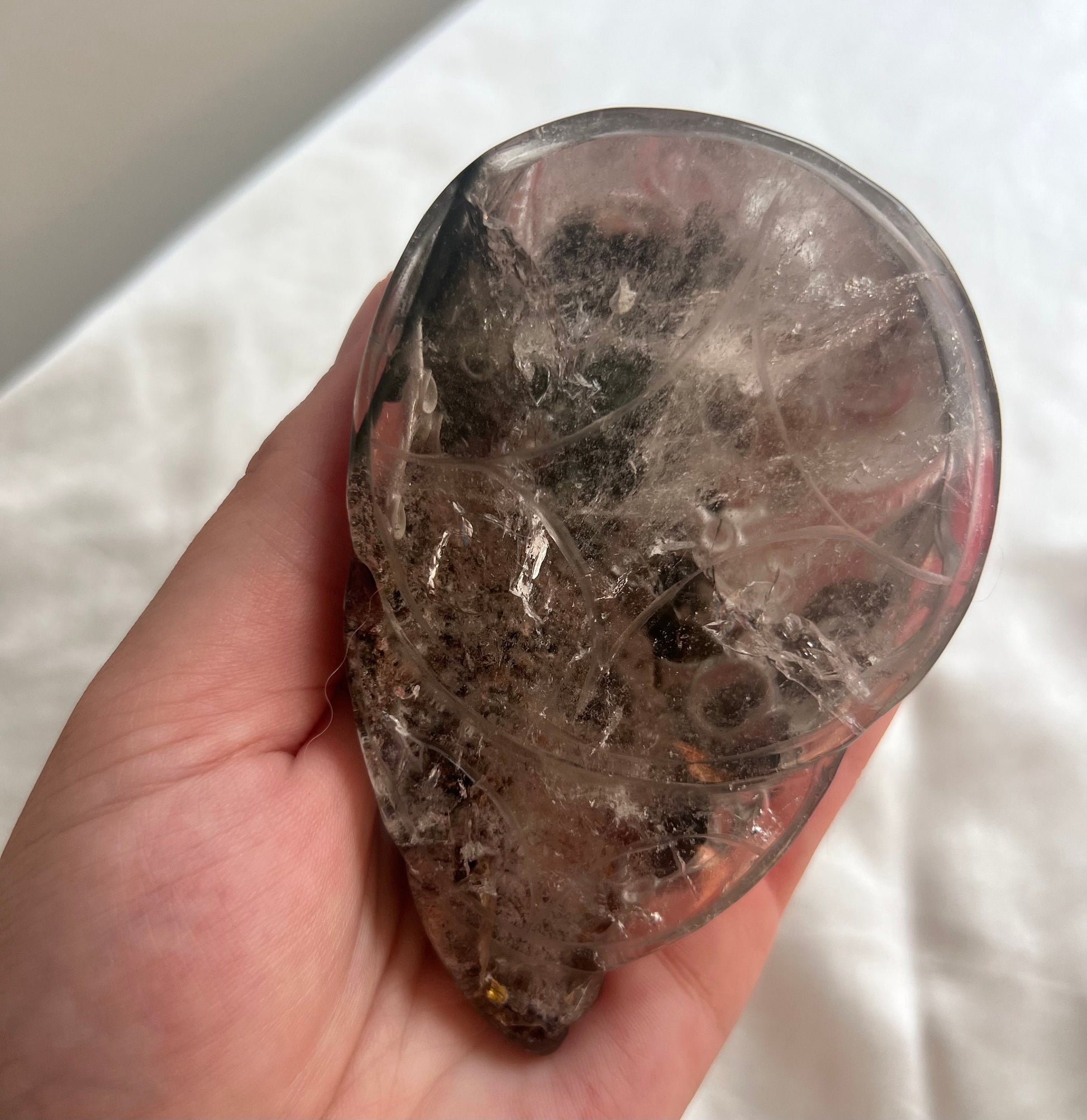 Gorgeous Master Carved Garden Quartz Money Toad | Quartz with Inclusions Money Frog Hand Carved