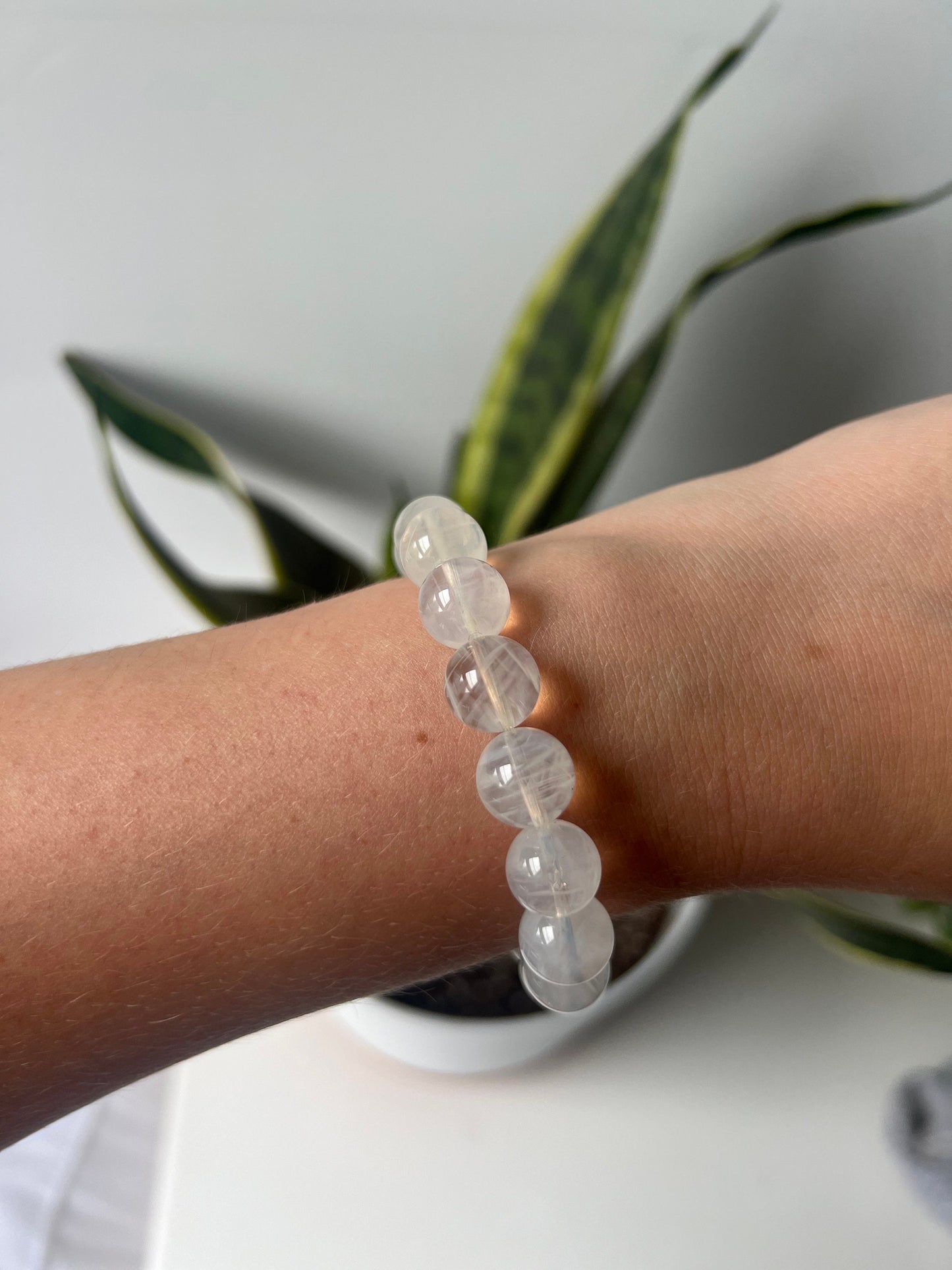 RARE Angel Feather Quartz Bracelet 9mm | Blue Needle Quartz