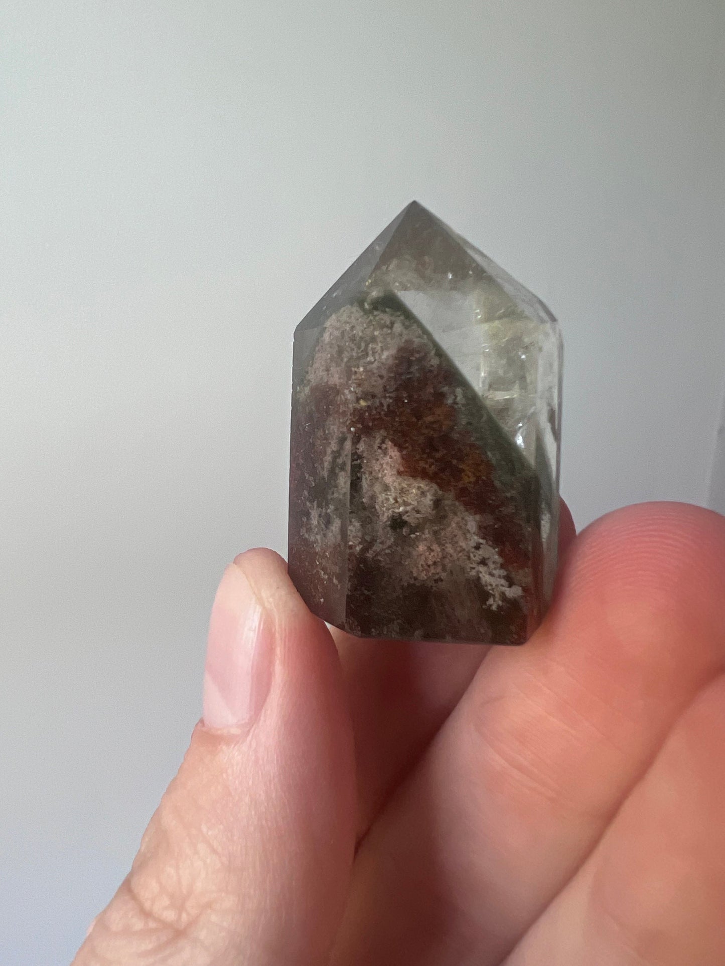 Gorgeous Garden Quartz Mini Tower with Chlorite Phantoms | Chlorite Quartz with Inclusions