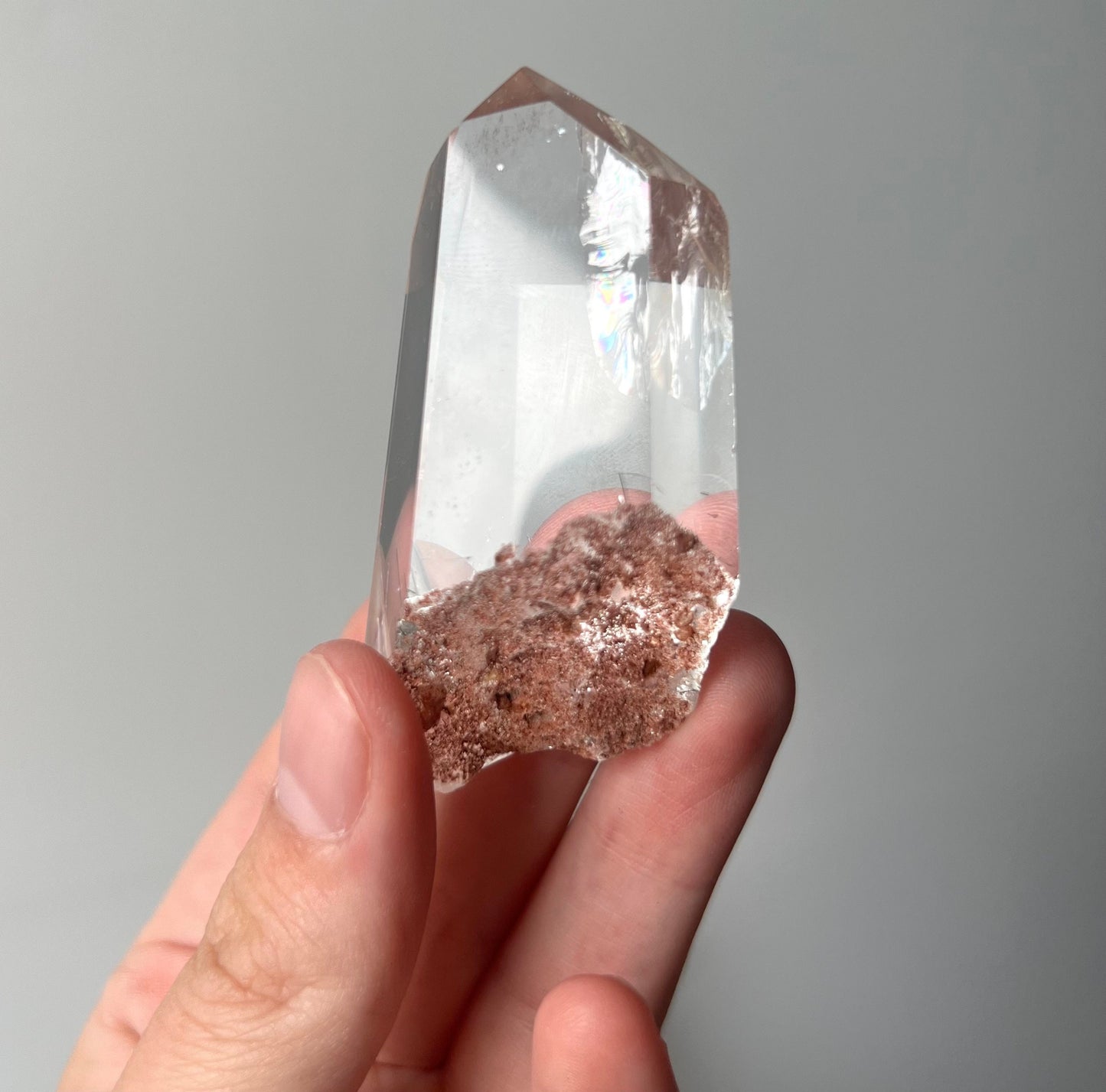 AAA Garden Quartz Point with Black Rutile Inclusions from Brazil