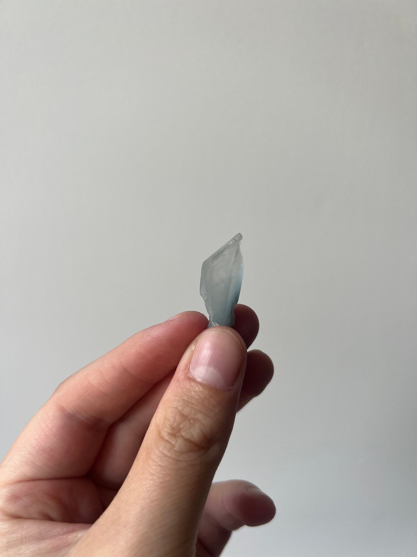 RARE Blue Tara Quartz | Raw Amphibole Quartz Point from Brazil