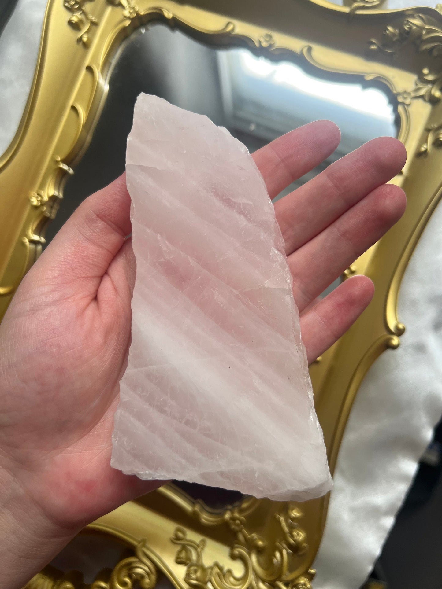 Gorgeous Raw Rose Quartz Slab from Brazil