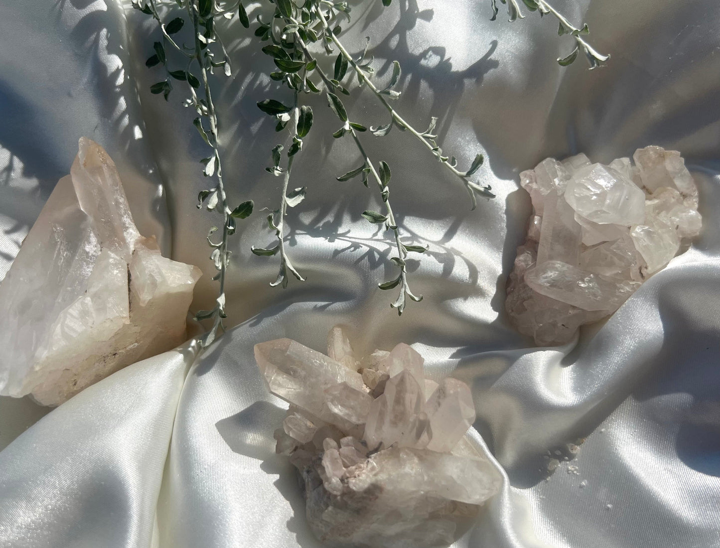 Clear Quartz Cluster with Long Quartz Points 5.4oz