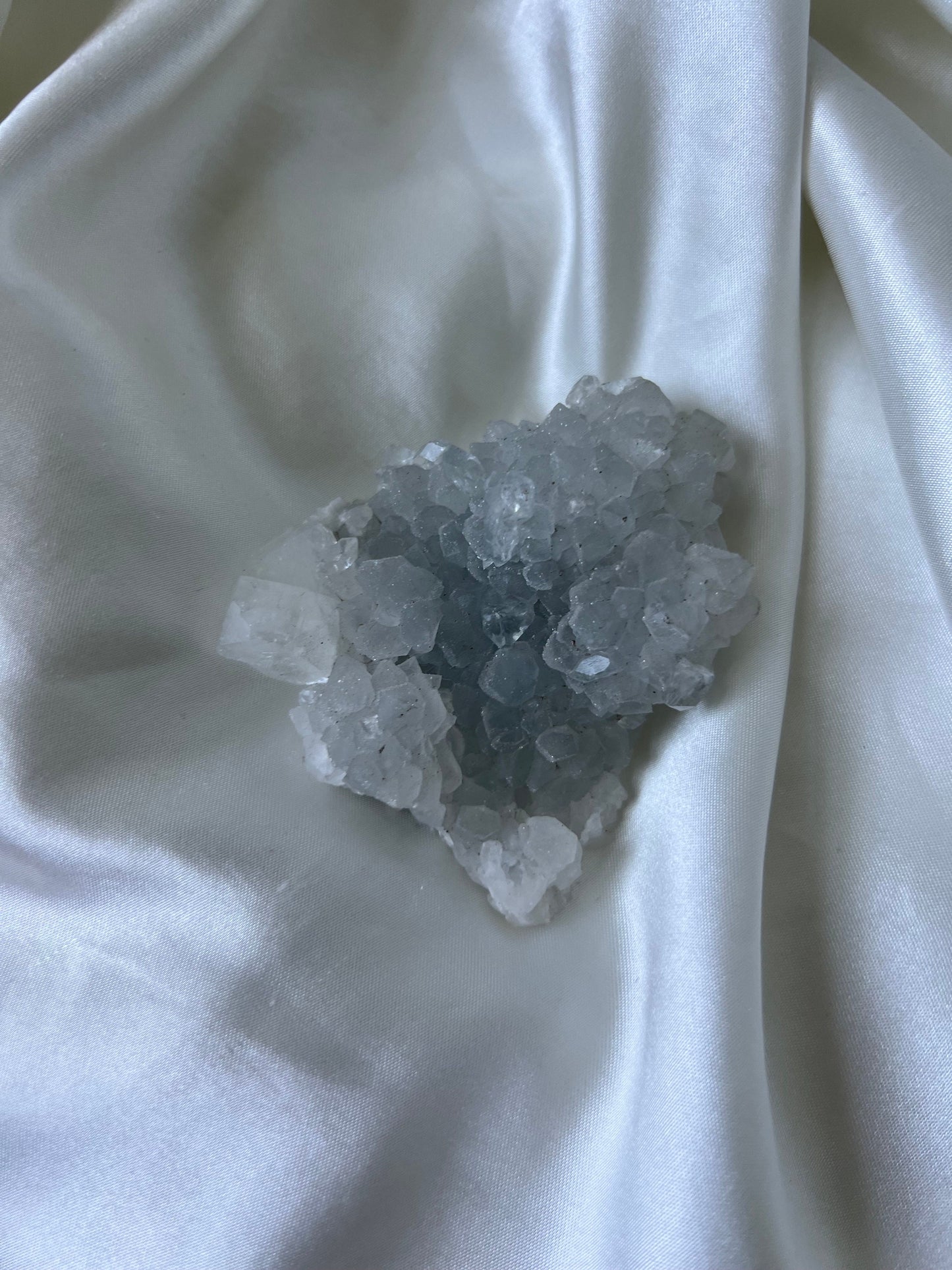 Raw Apophyllite on Chalcedony Cluster | Diamond Apophyllite