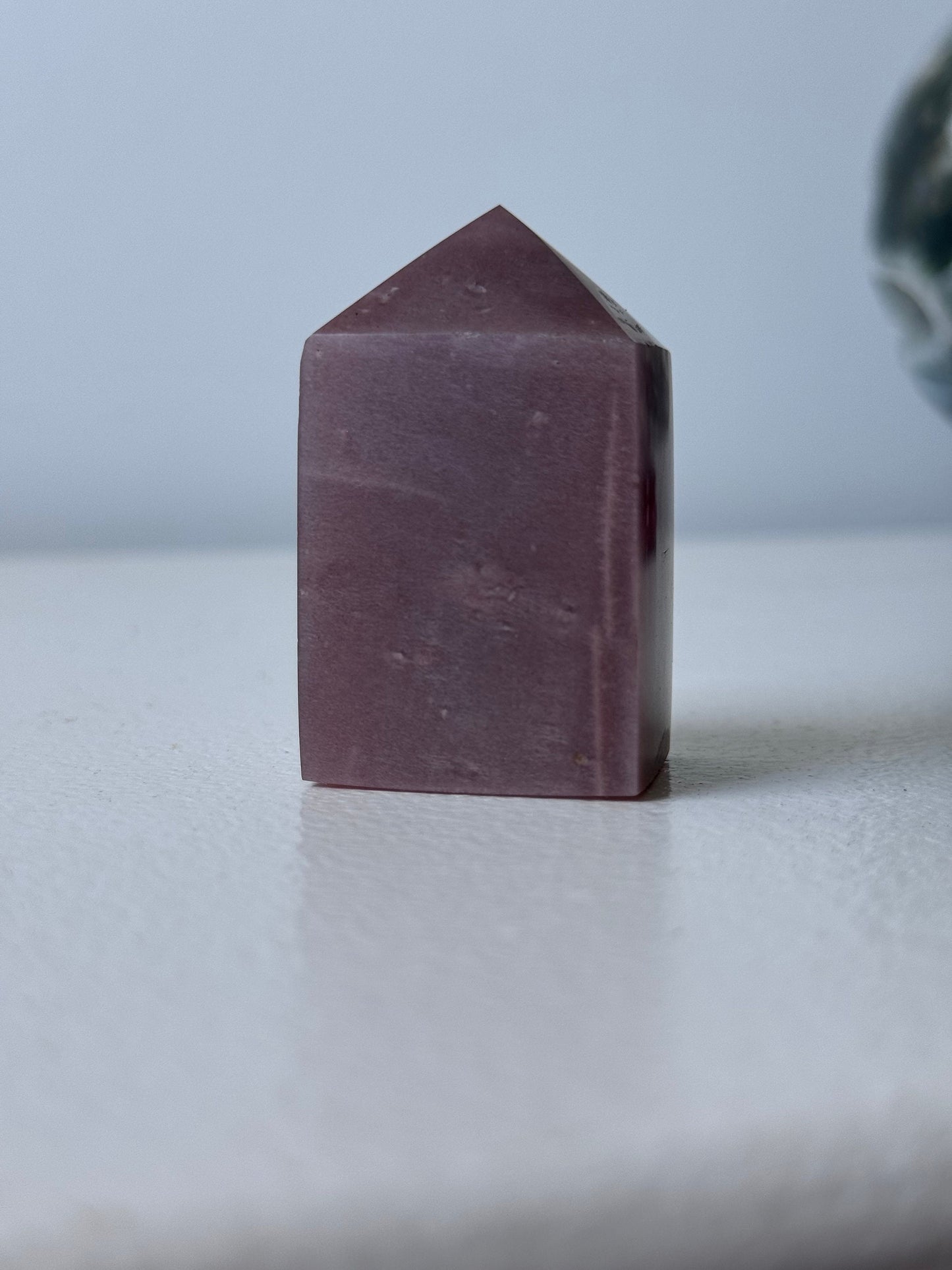Gorgeous Flashy Peach Moonstone with Sunstone Tower | Small Peach Moonstone Obelisk