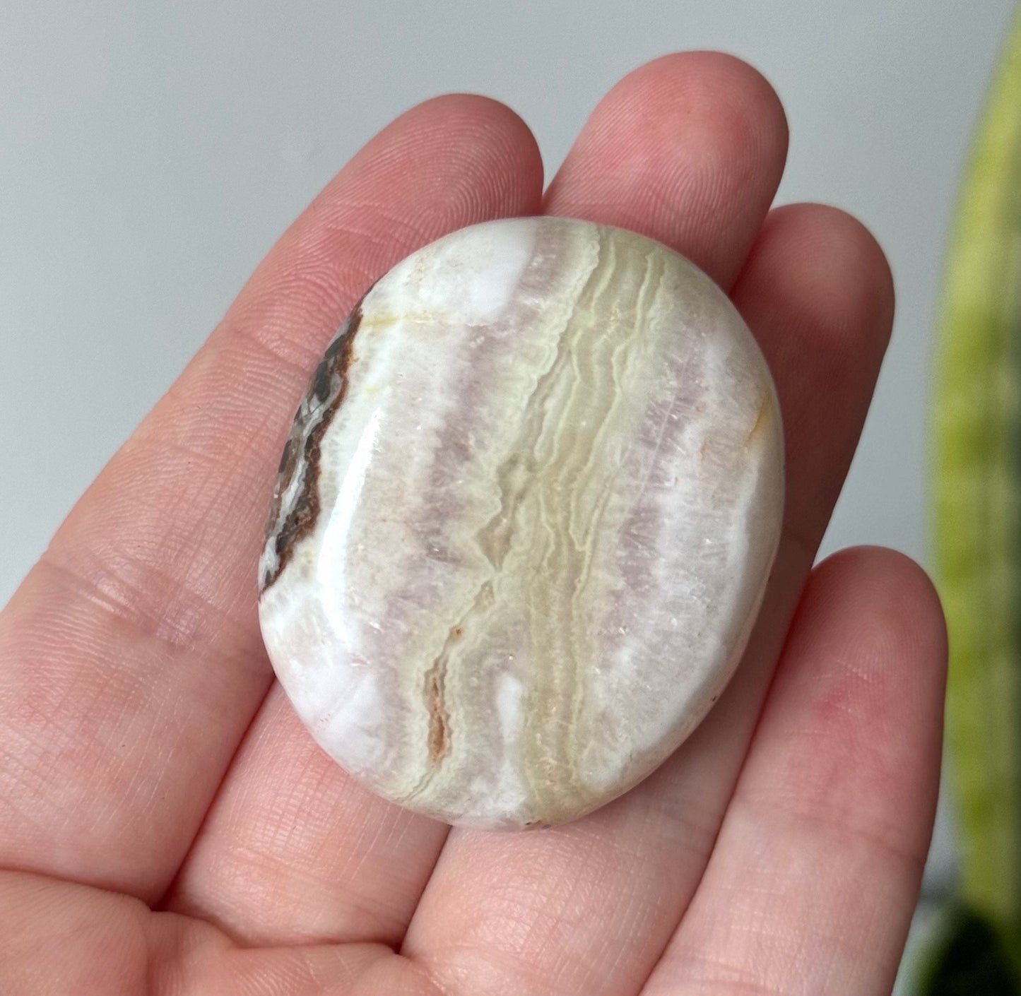 Beautiful Small Pink Aragonite Palm Stone From Pakistan