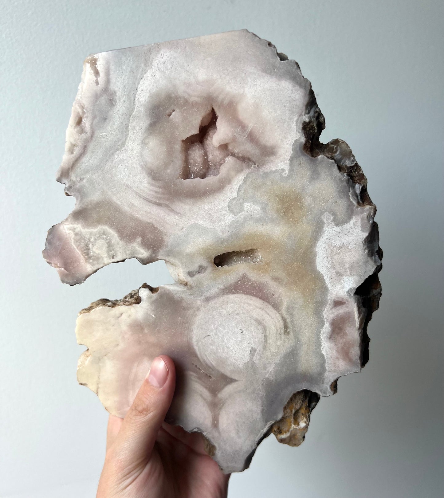 XL Gorgeous Druzy Pink Amethyst Slab with Display Stand from Brazil