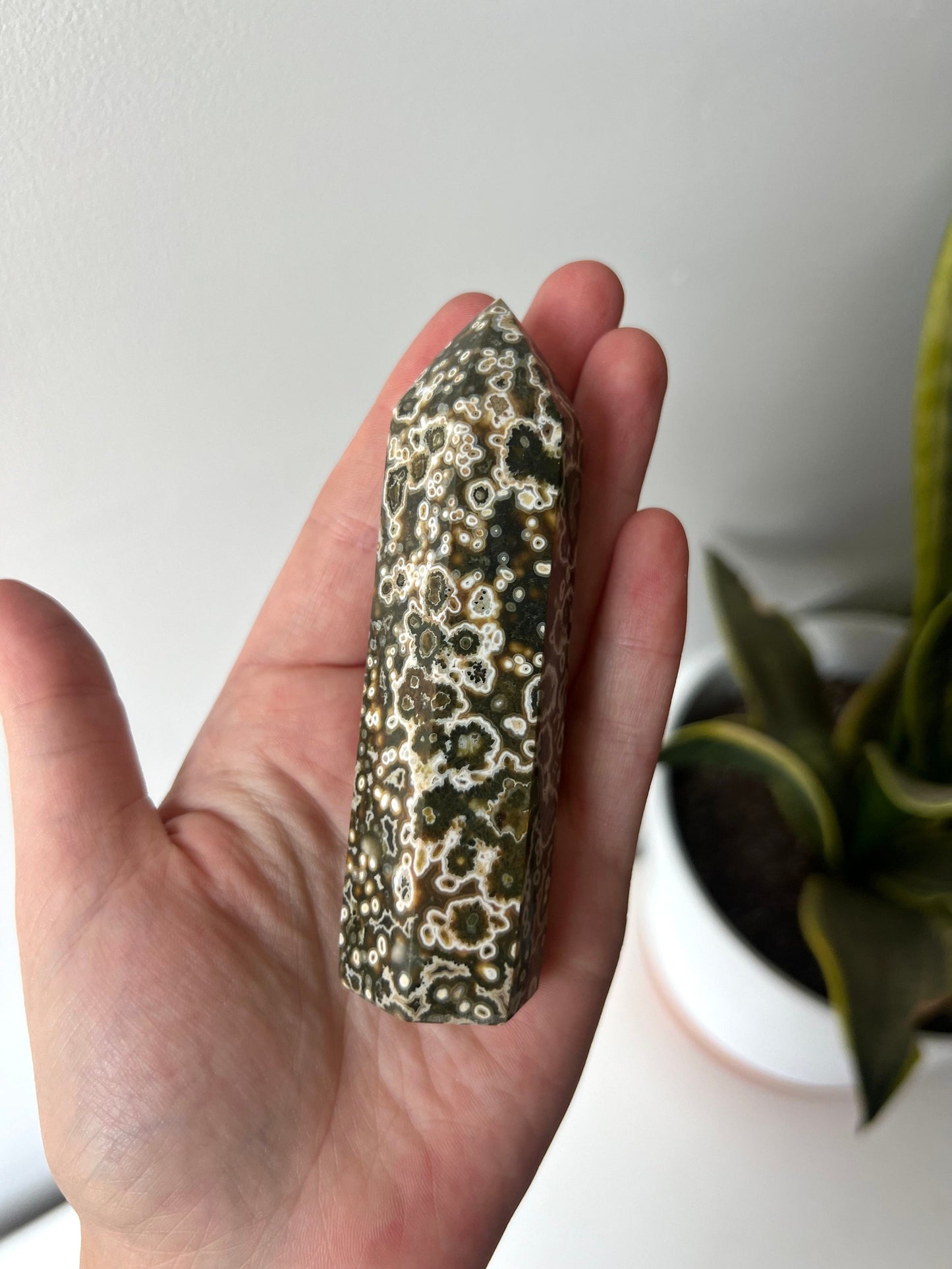 Stunning Veinless Ocean Jasper Tower from Madagascar | Ocean Jasper Obelisk