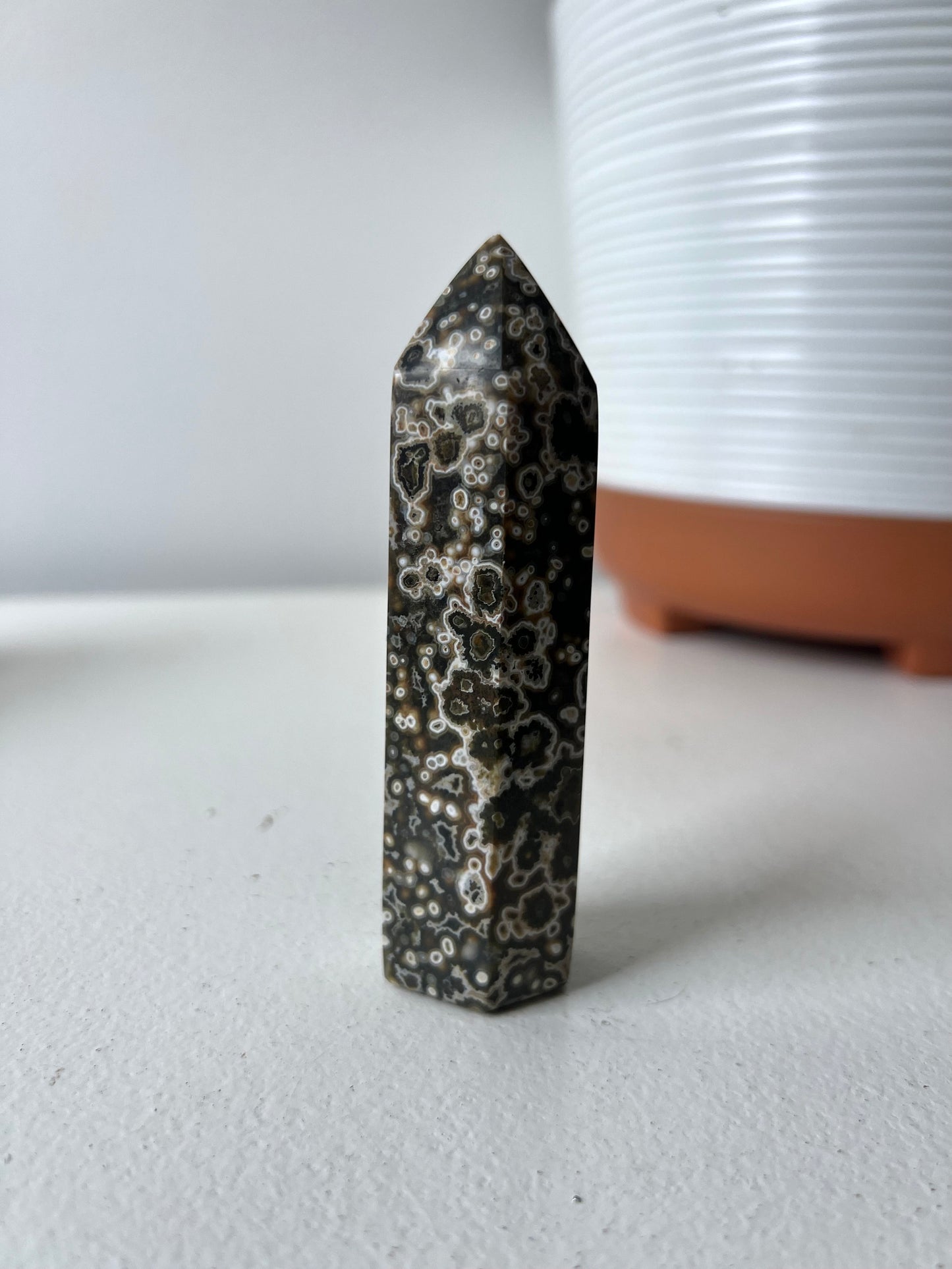 Stunning Veinless Ocean Jasper Tower from Madagascar | Ocean Jasper Obelisk