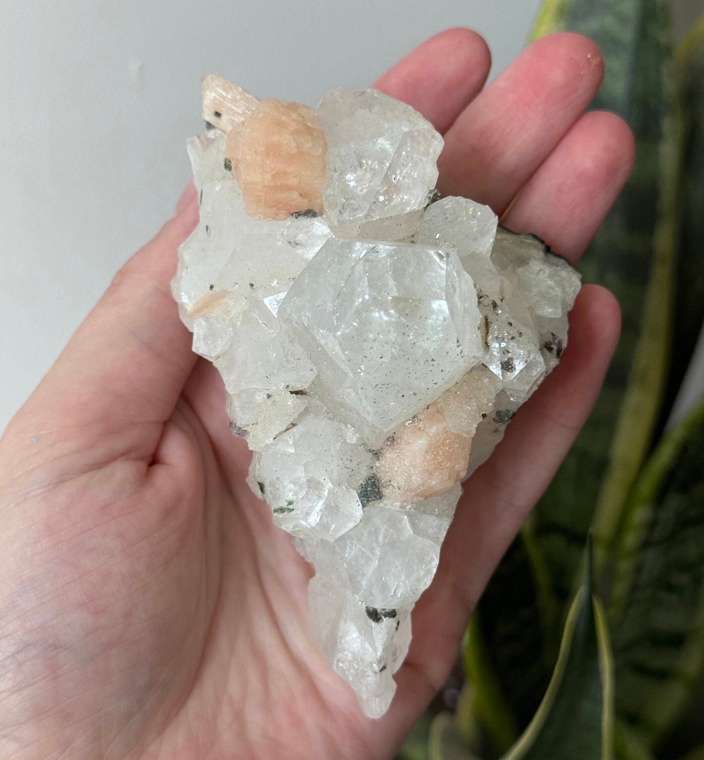 Apophyllite with Stilbite Cluster Raw Apophyllite with Stilbite Specimen