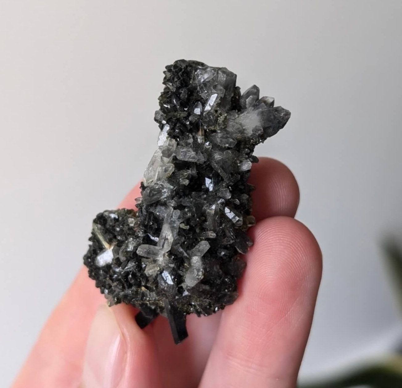 Gorgeous Epidote on Quartz Specimen Cluster