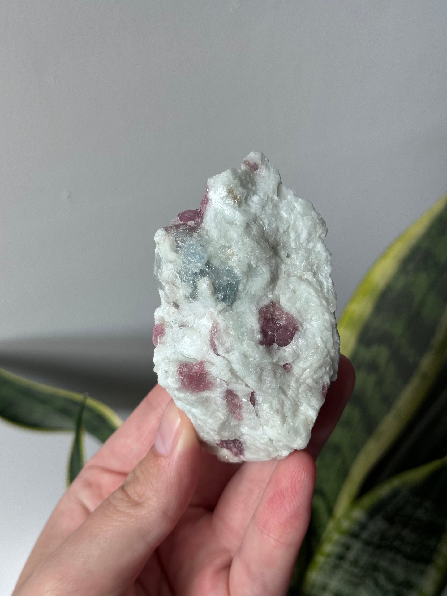 Gorgeous Pink Tourmaline on Albite with Aquamarine Specimen from Brazil