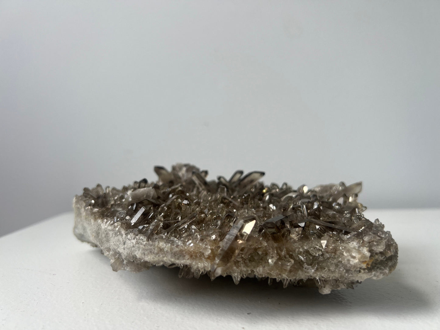 STUNNING Smoky Quartz Cluster with Small Points | Coffee Table Smoky Quartz Slab