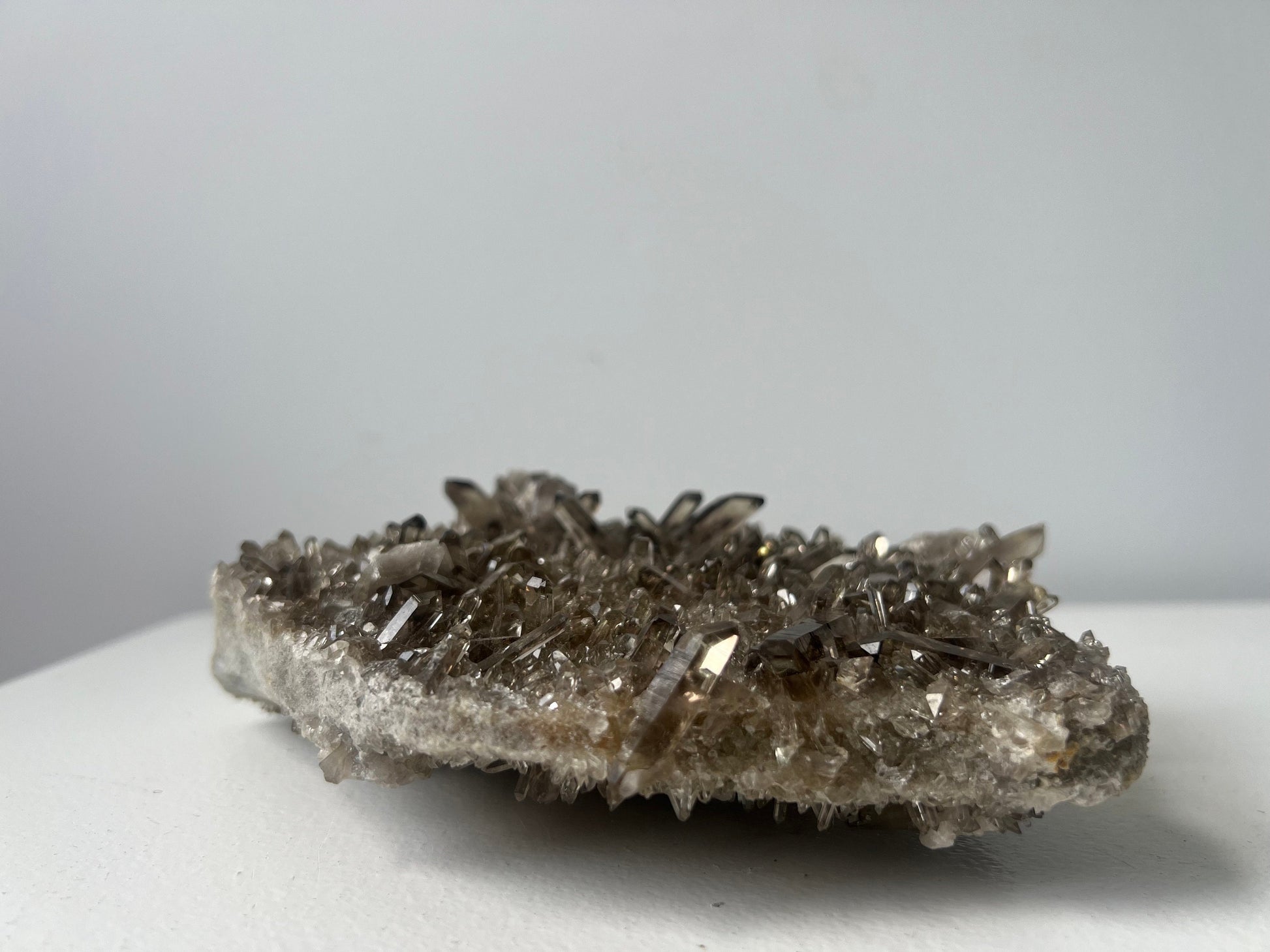 STUNNING Smoky Quartz Cluster with Small Points | Coffee Table Smoky Quartz Slab