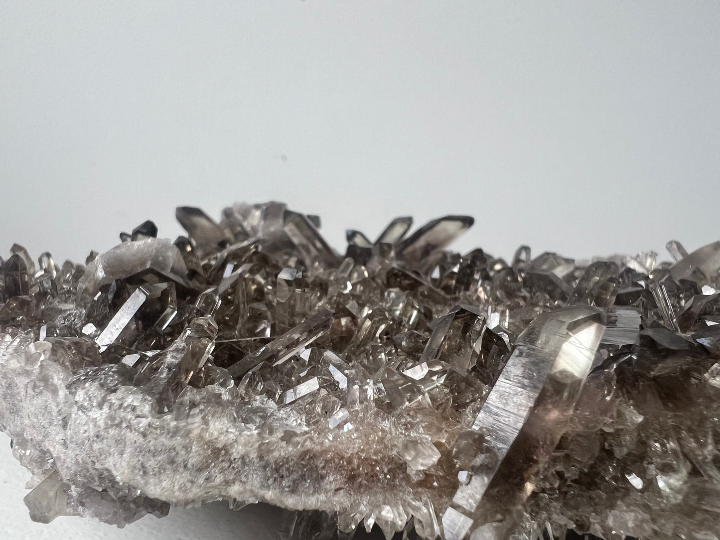 STUNNING Smoky Quartz Cluster with Small Points | Coffee Table Smoky Quartz Slab