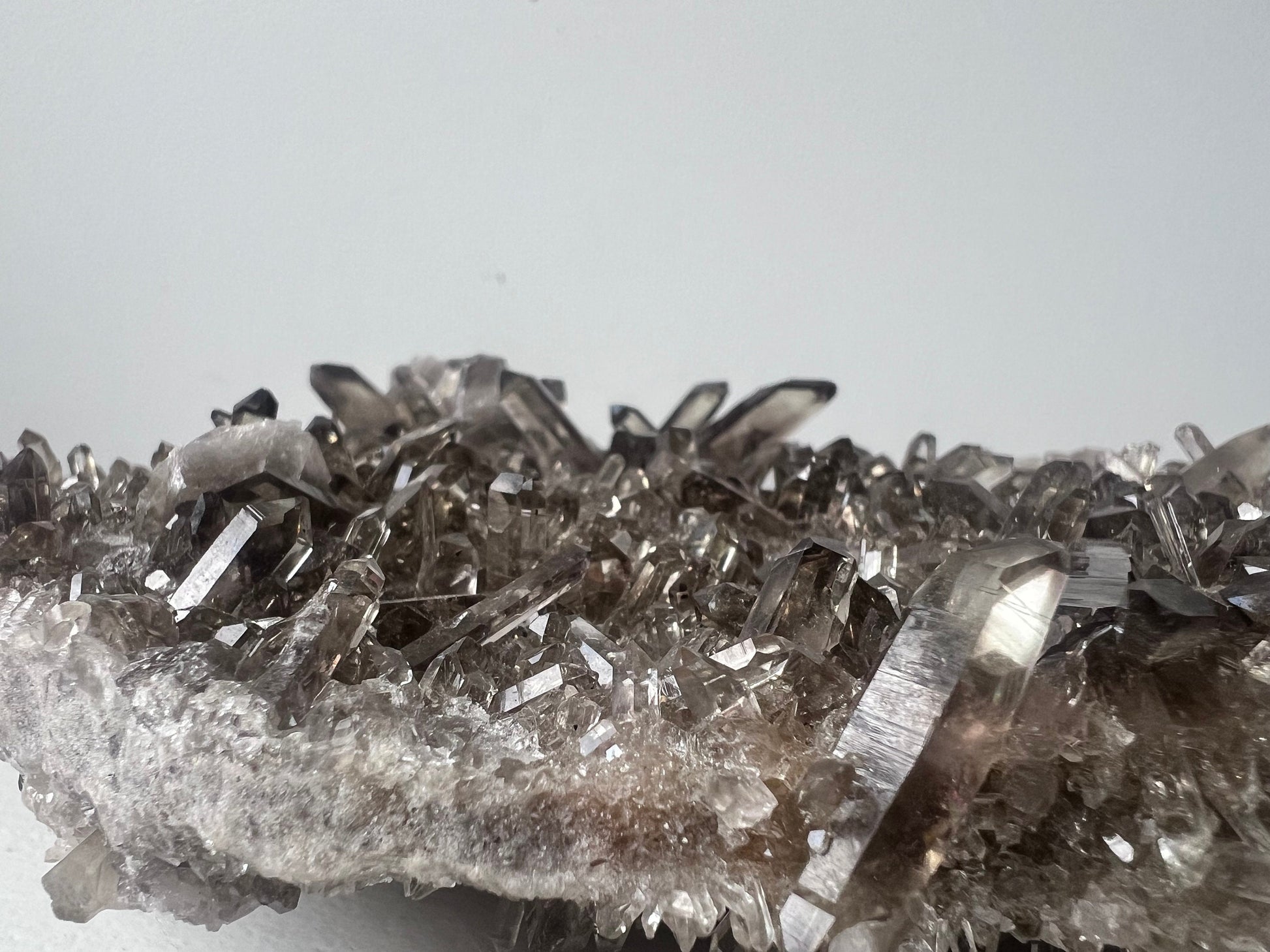 STUNNING Smoky Quartz Cluster with Small Points | Coffee Table Smoky Quartz Slab