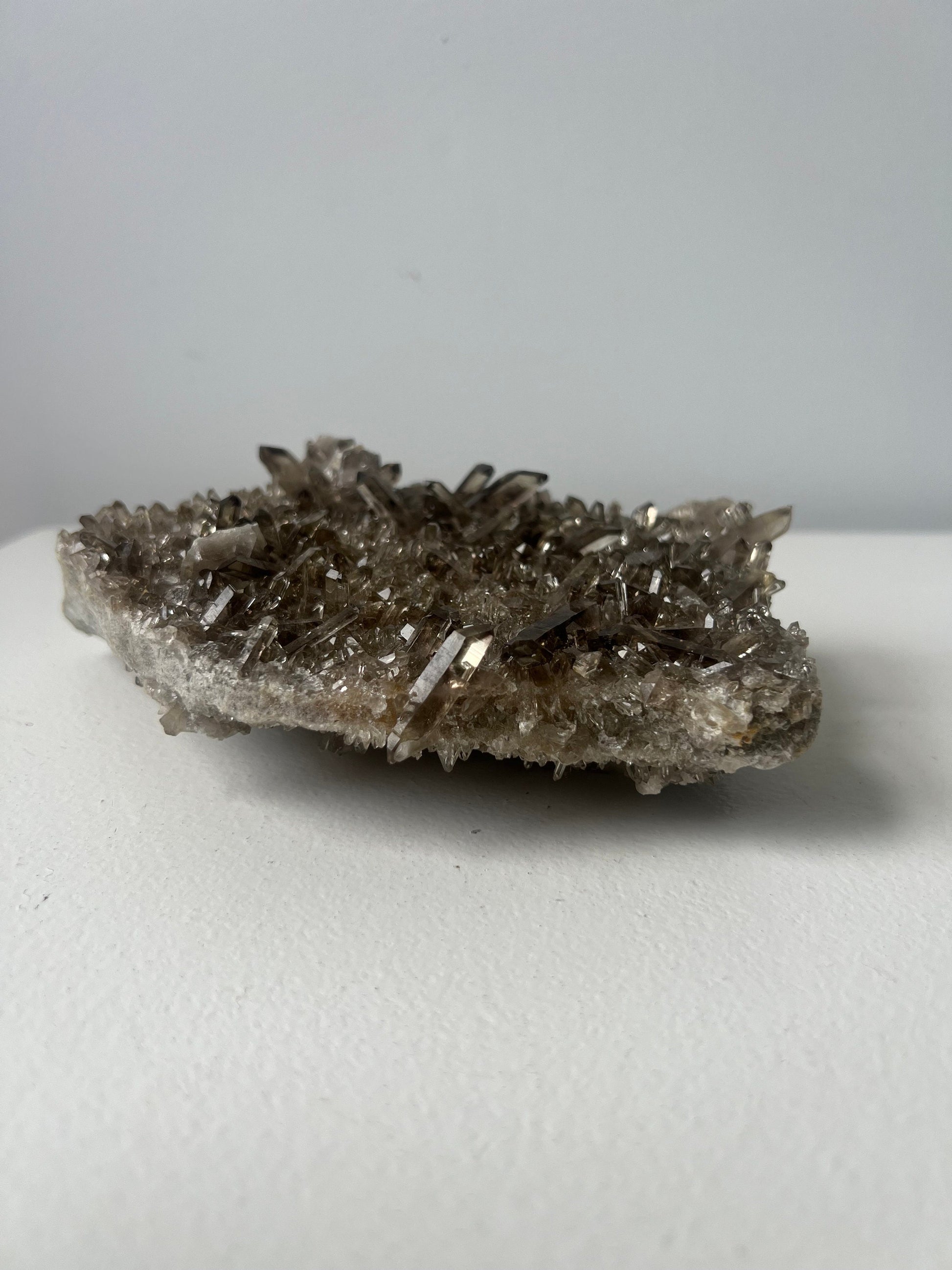 STUNNING Smoky Quartz Cluster with Small Points | Coffee Table Smoky Quartz Slab