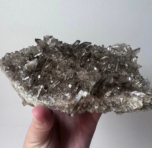 STUNNING Smoky Quartz Cluster with Small Points | Coffee Table Smoky Quartz Slab
