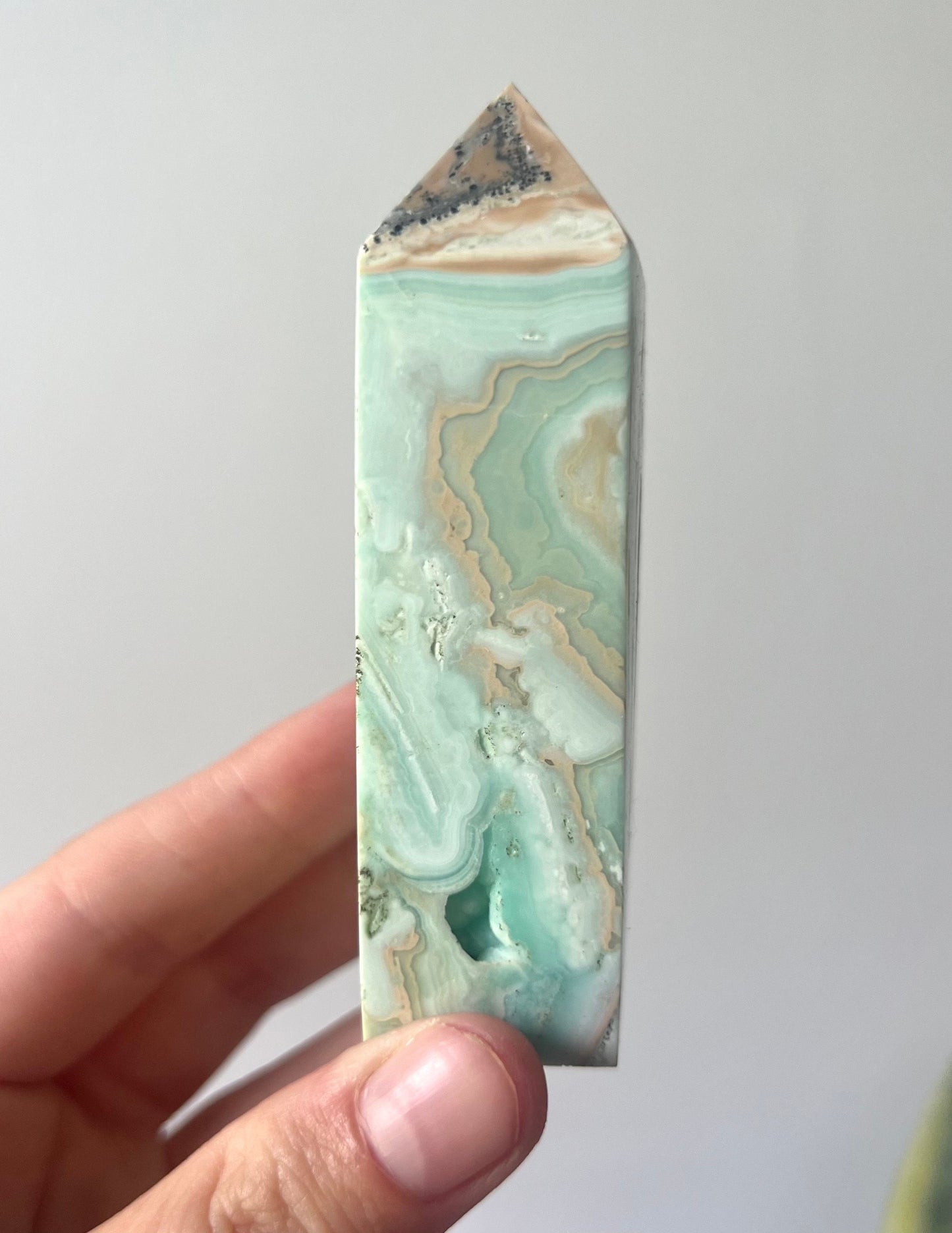 Beautiful Hemimorphite Tower |Blue Aragonite Brown Aragonite White Aragonite Tower