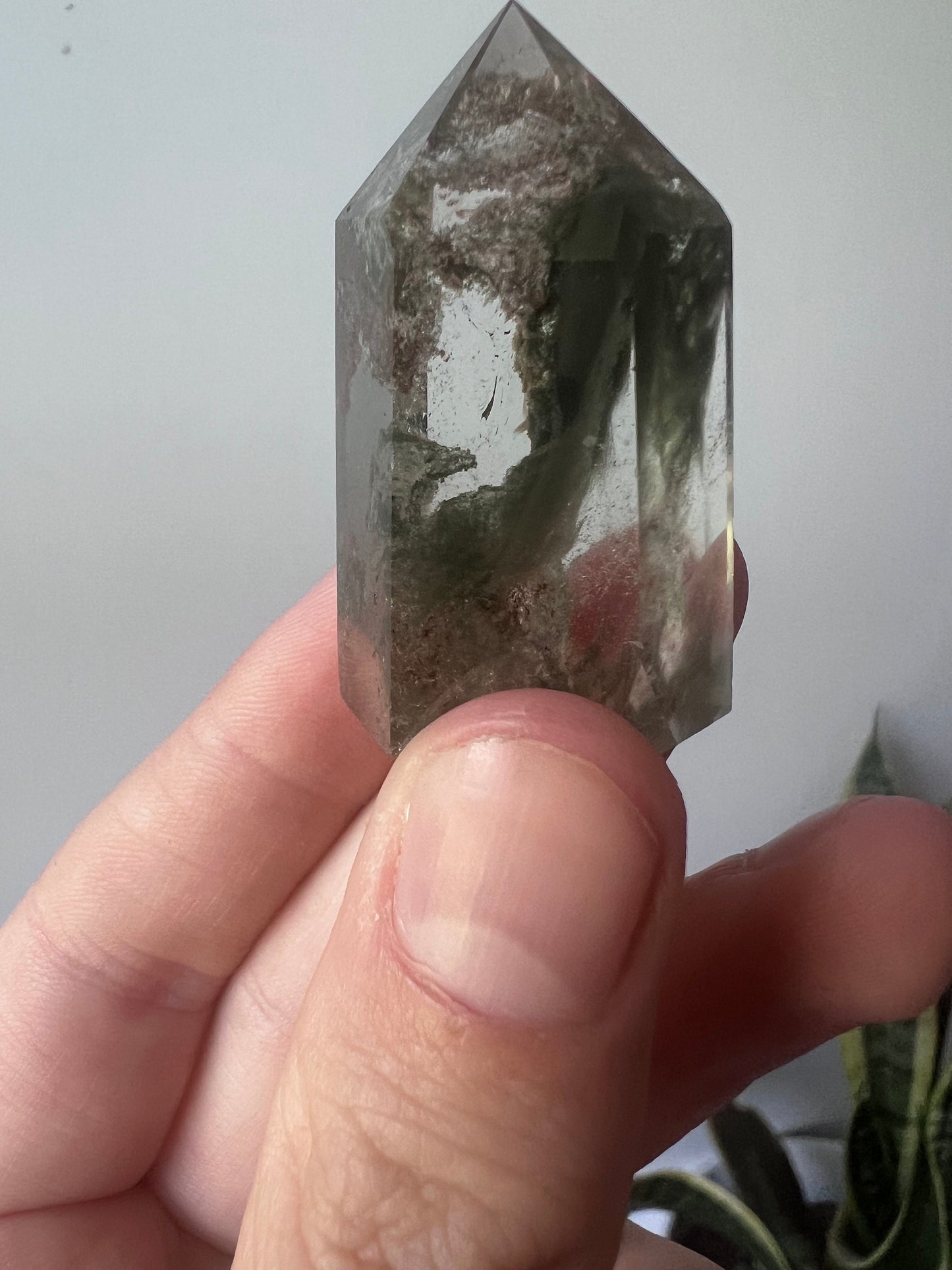 Gorgeous Garden Quartz Mini Tower with Chlorite Phantoms | Chlorite Quartz with Inclusions