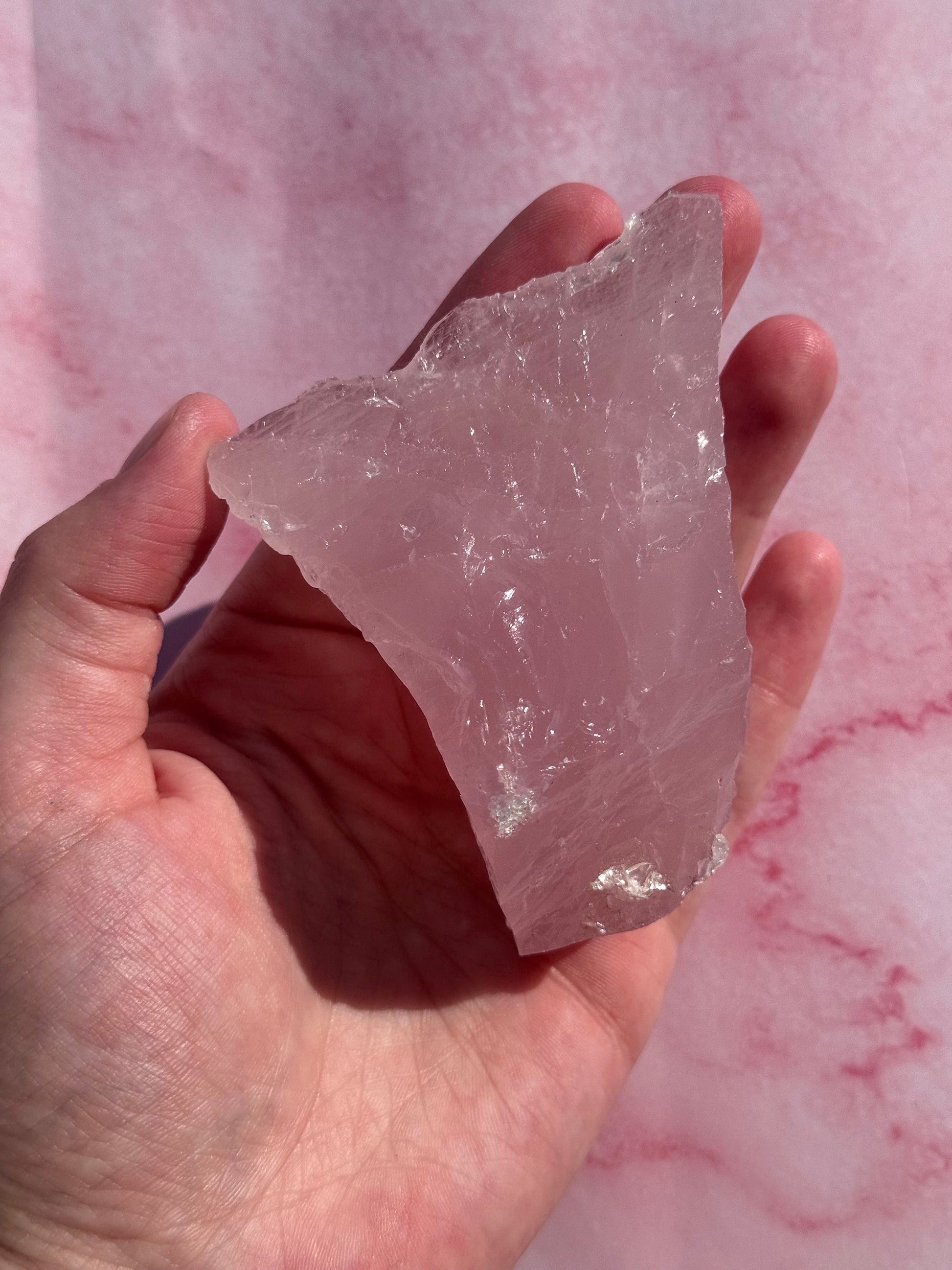 Gorgeous High Quality Rose Quartz Chunk from Brazil | Raw Rose Quartz