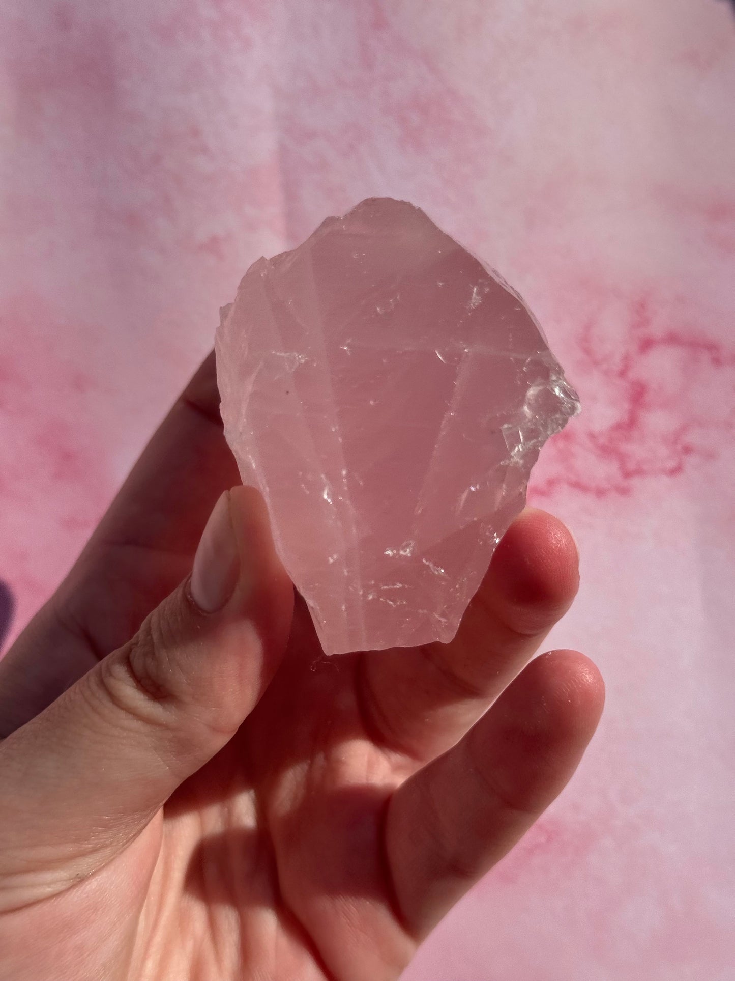 Gorgeous High Quality Rose Quartz Chunk from Brazil | Raw Rose Quartz