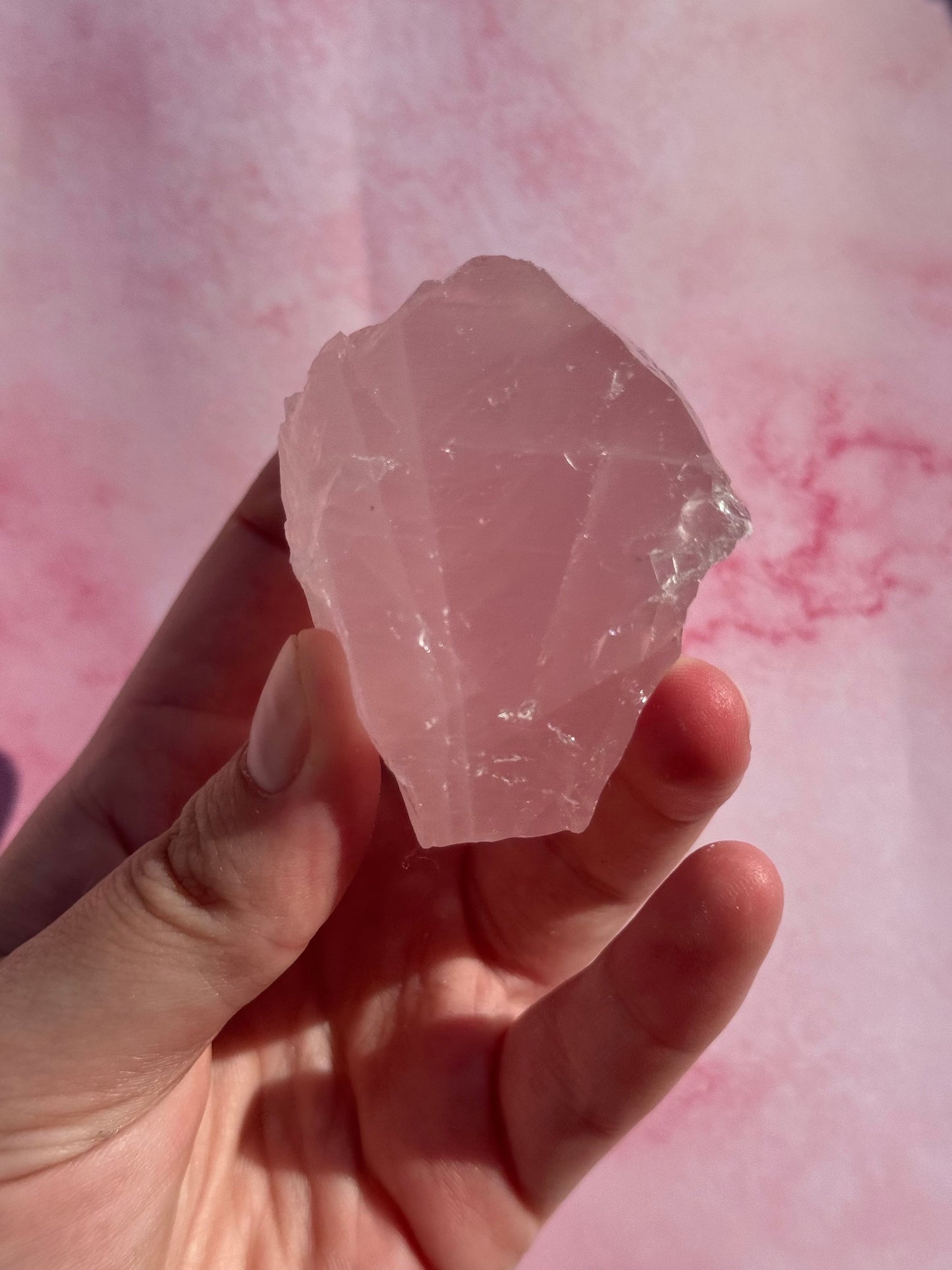 Gorgeous High Quality Rose Quartz Chunk from Brazil | Raw Rose Quartz