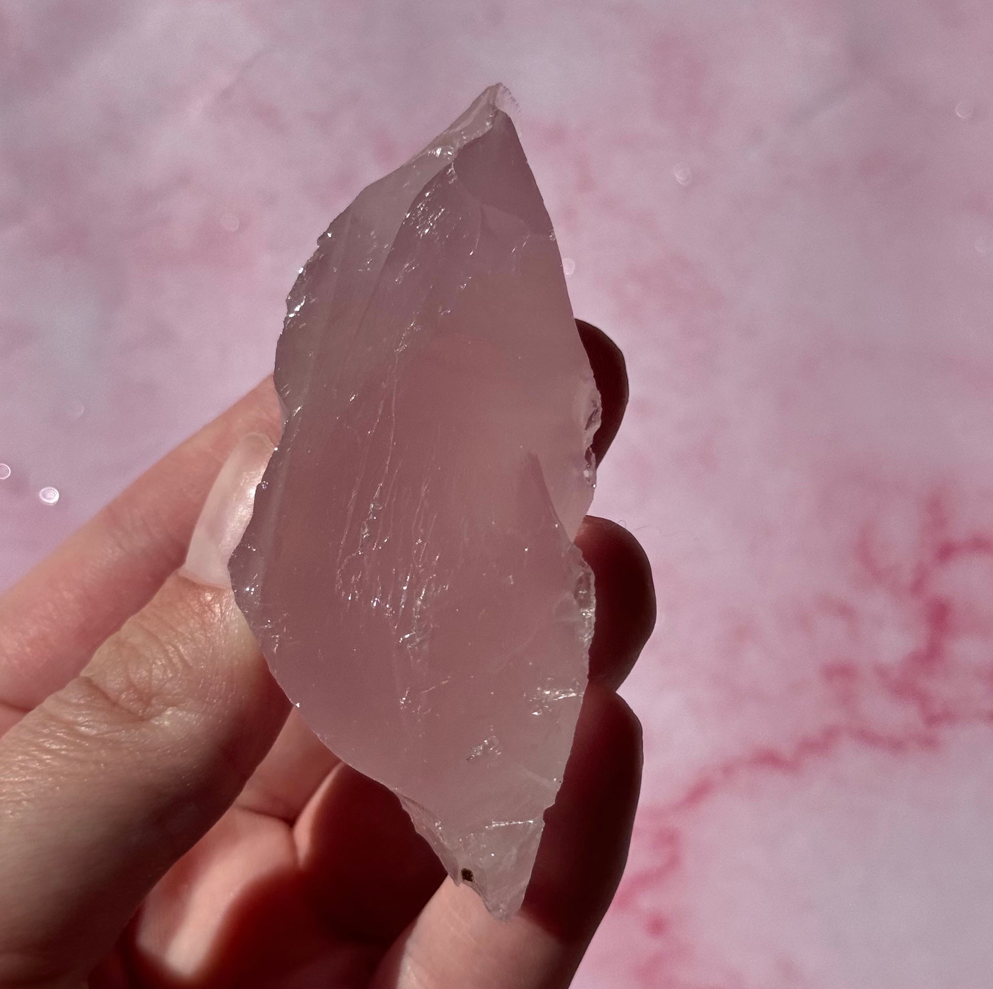 Gorgeous High Quality Rose Quartz Chunk with Rainbows from Brazil | Raw Rose Quartz