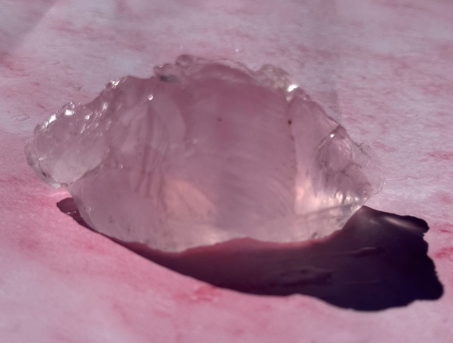 Gorgeous High Quality Rose Quartz Chunk with Rainbows from Brazil | Raw Rose Quartz