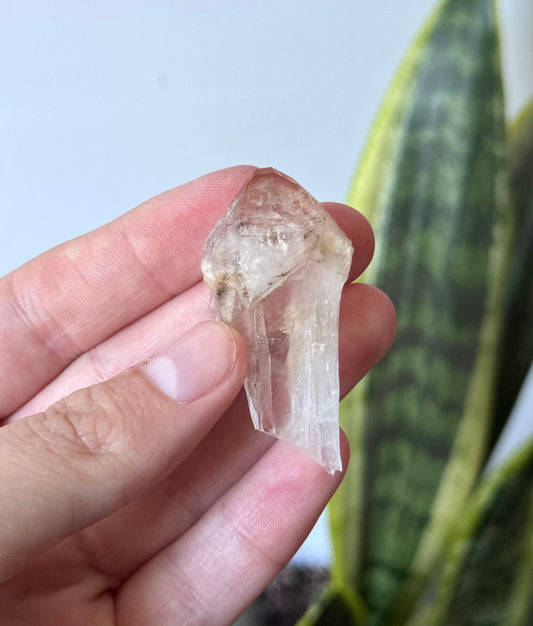 Beautiful Pink Lithium Scepter Point from Brazil | Red Capped Lithium Scepter Root