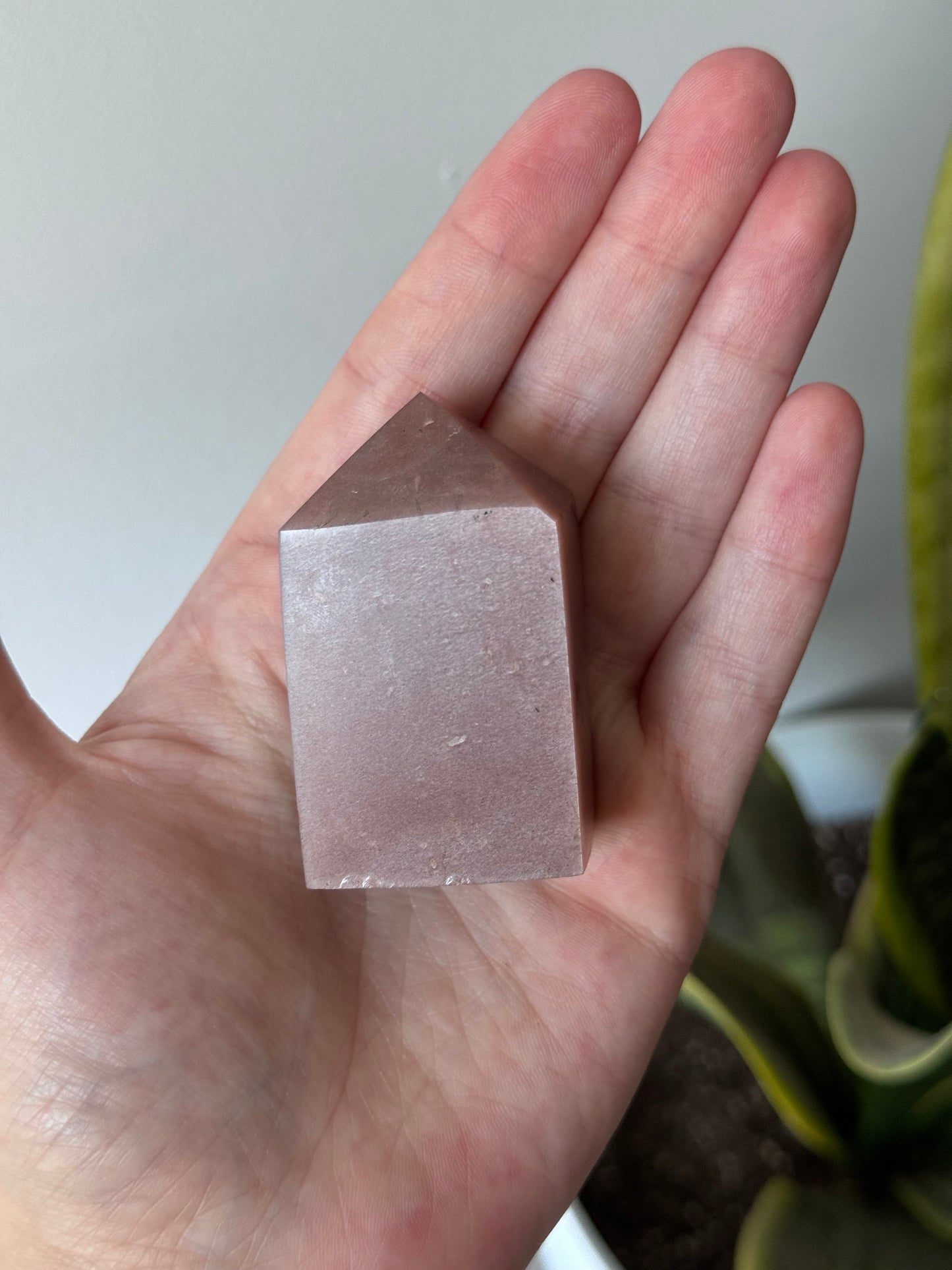Gorgeous Flashy Peach Moonstone with Sunstone Tower | Small Peach Moonstone Obelisk