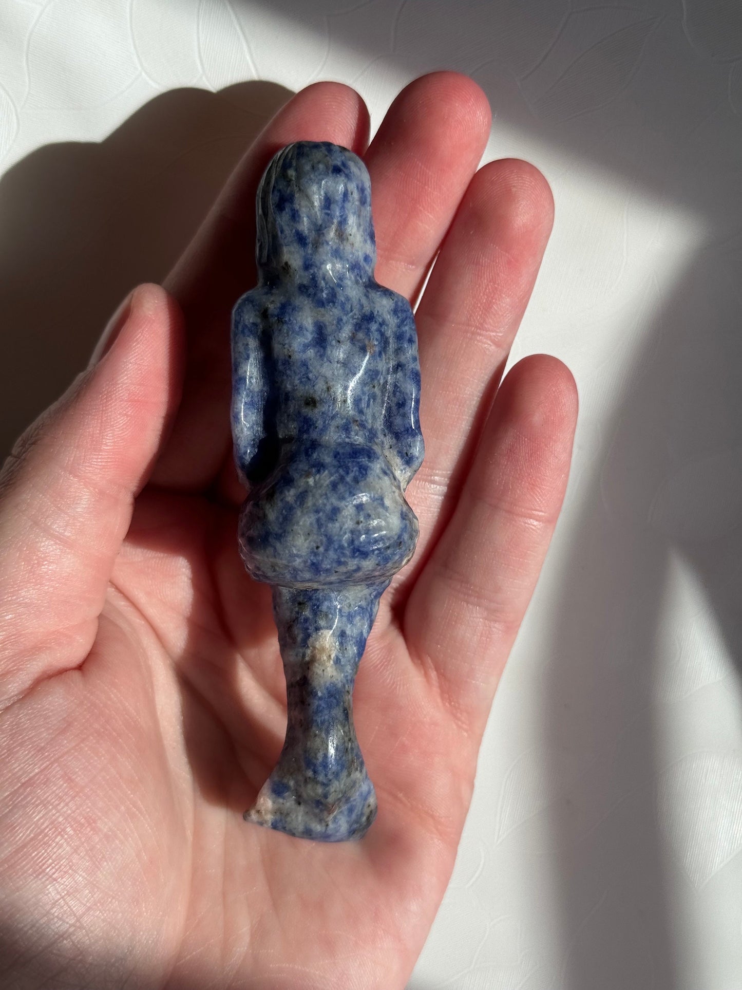 Gorgeous Blue Sodalite Mermaid Carving | Hand Carved Sodalite Mermaid