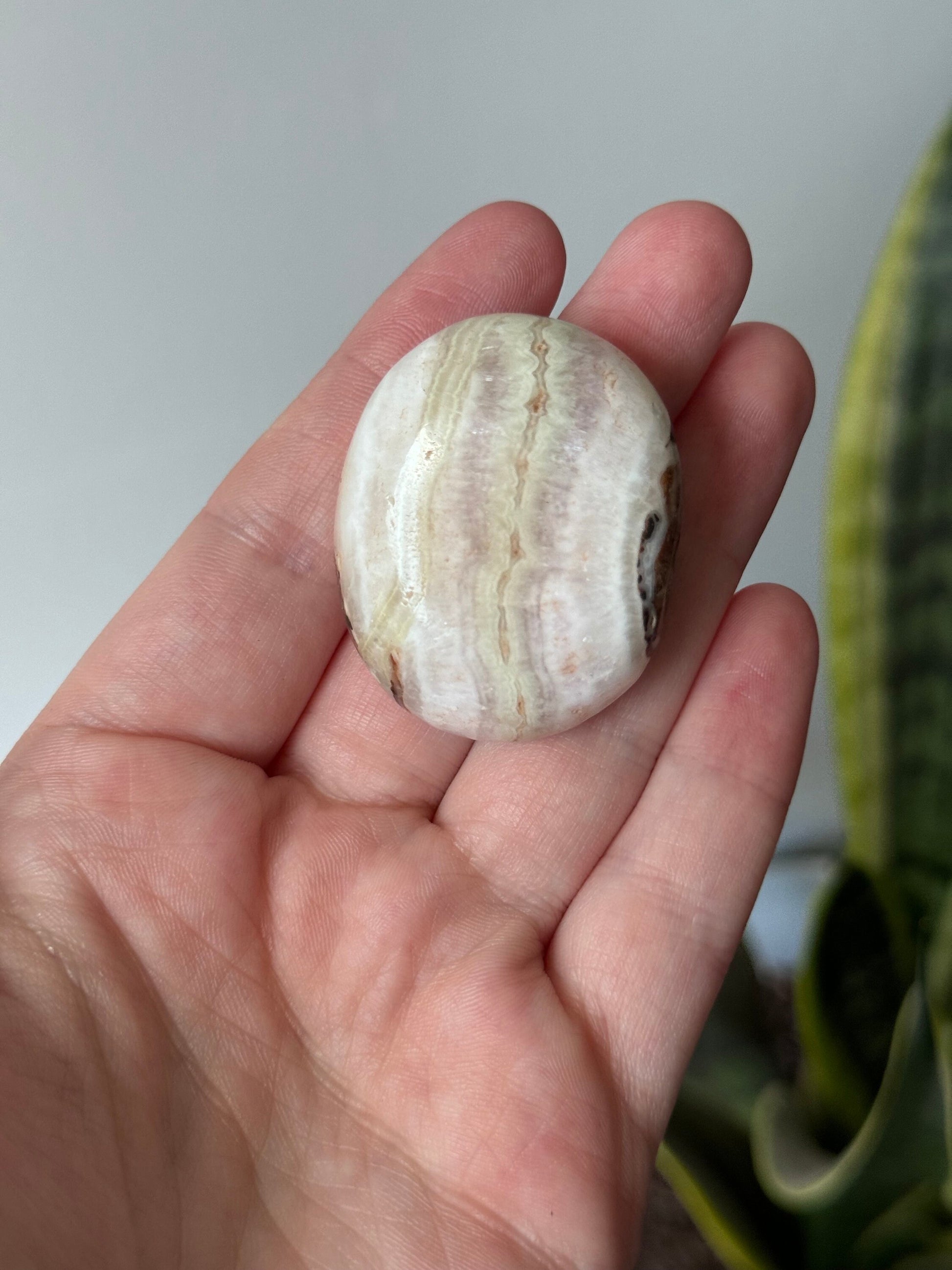 Beautiful Small Pink Aragonite Palm Stone From Pakistan