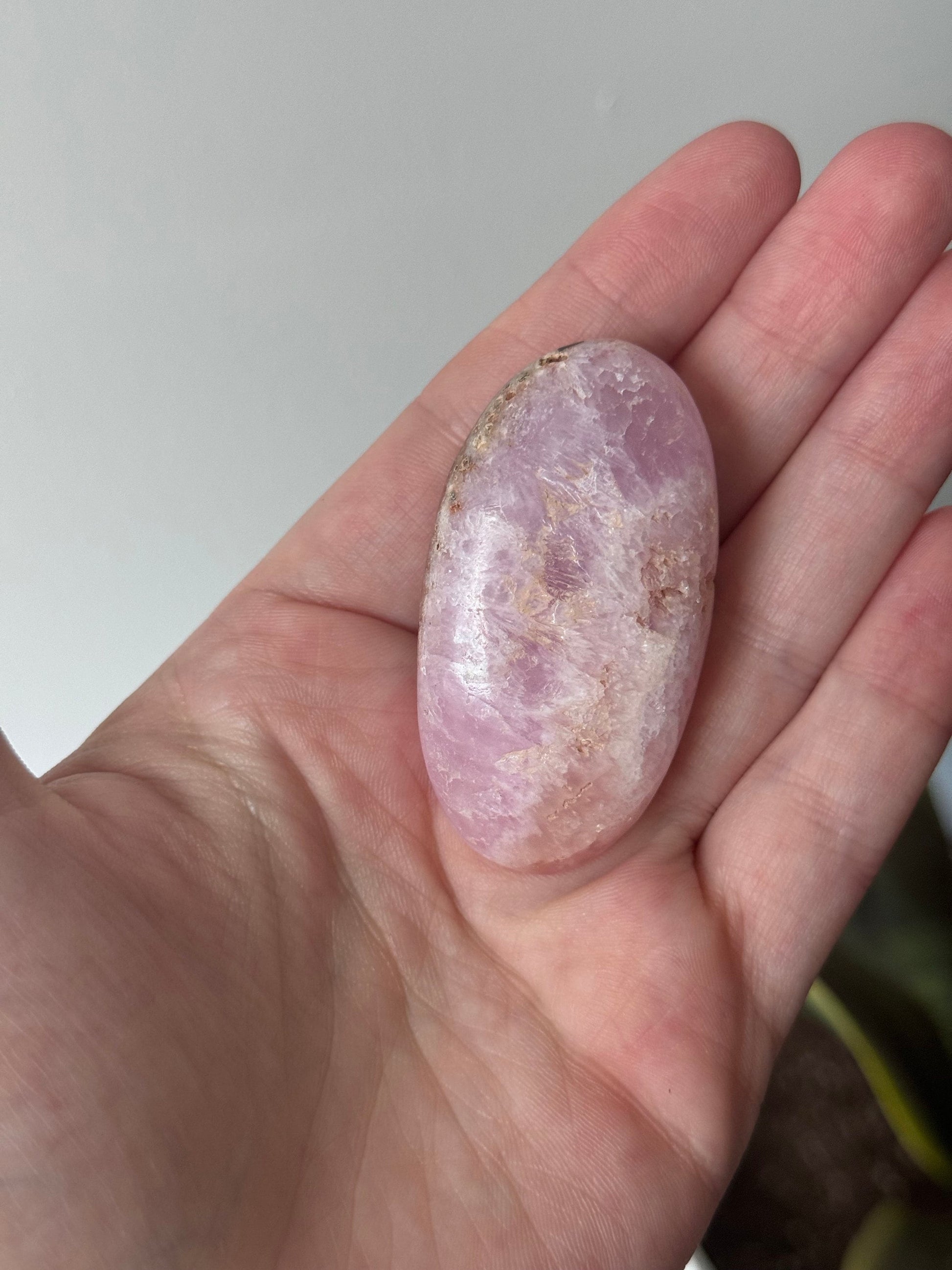 Beautiful Pink Aragonite Palm Stone From Pakistan