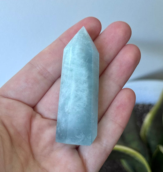 Beautiful Aquamarine Mini Tower | Small Aquamarine Obelisk