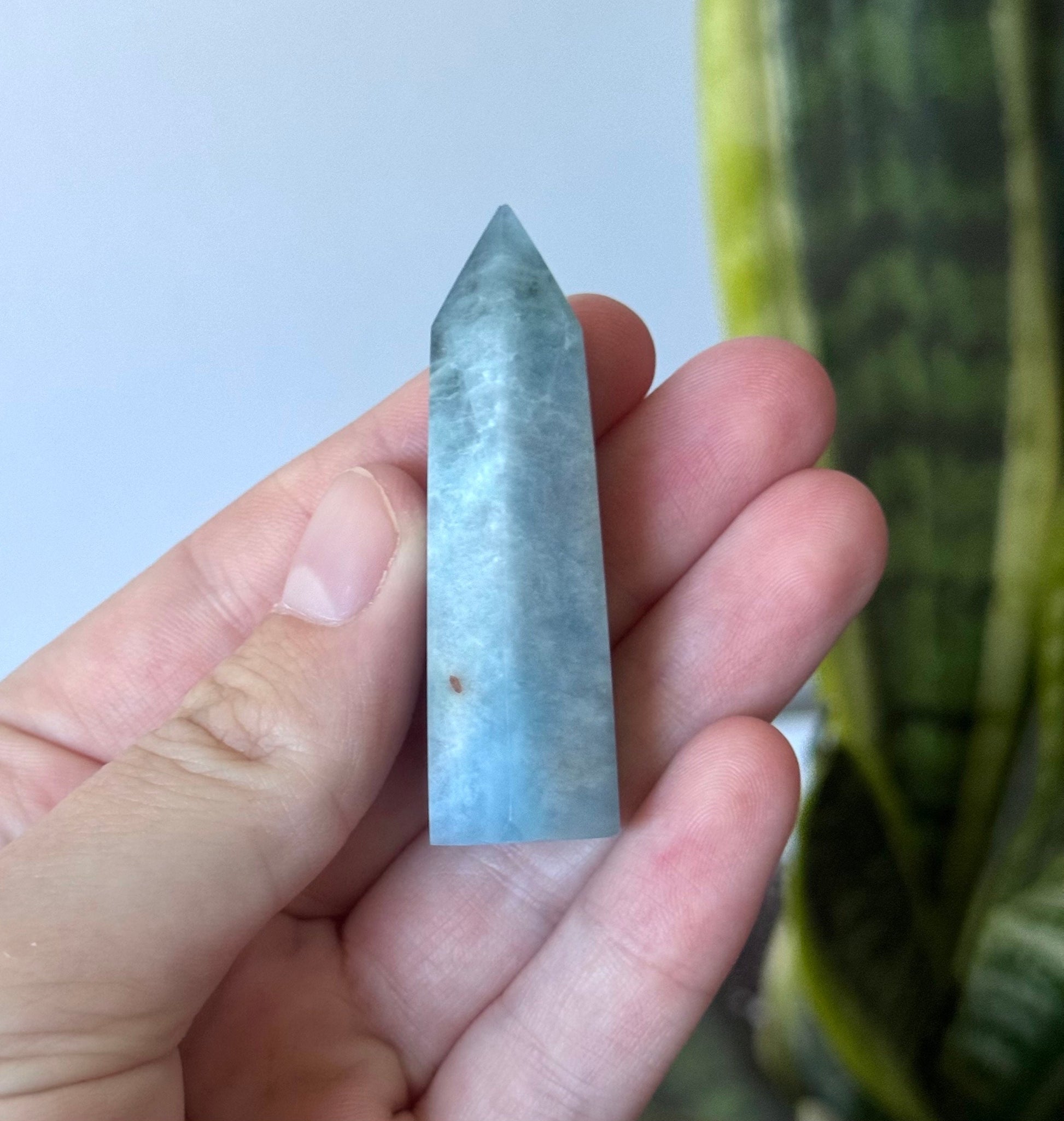 Beautiful Aquamarine Mini Tower | Small Aquamarine Obelisk
