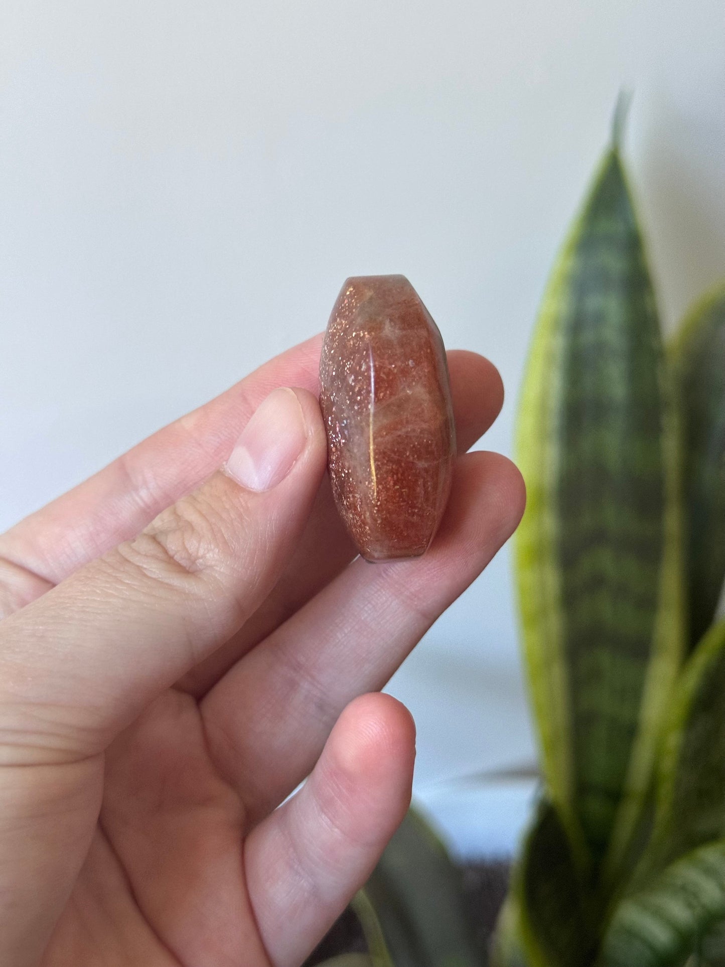 Gorgeous Sunstone Palm Stone | Shimmering Sunstone Palmstone
