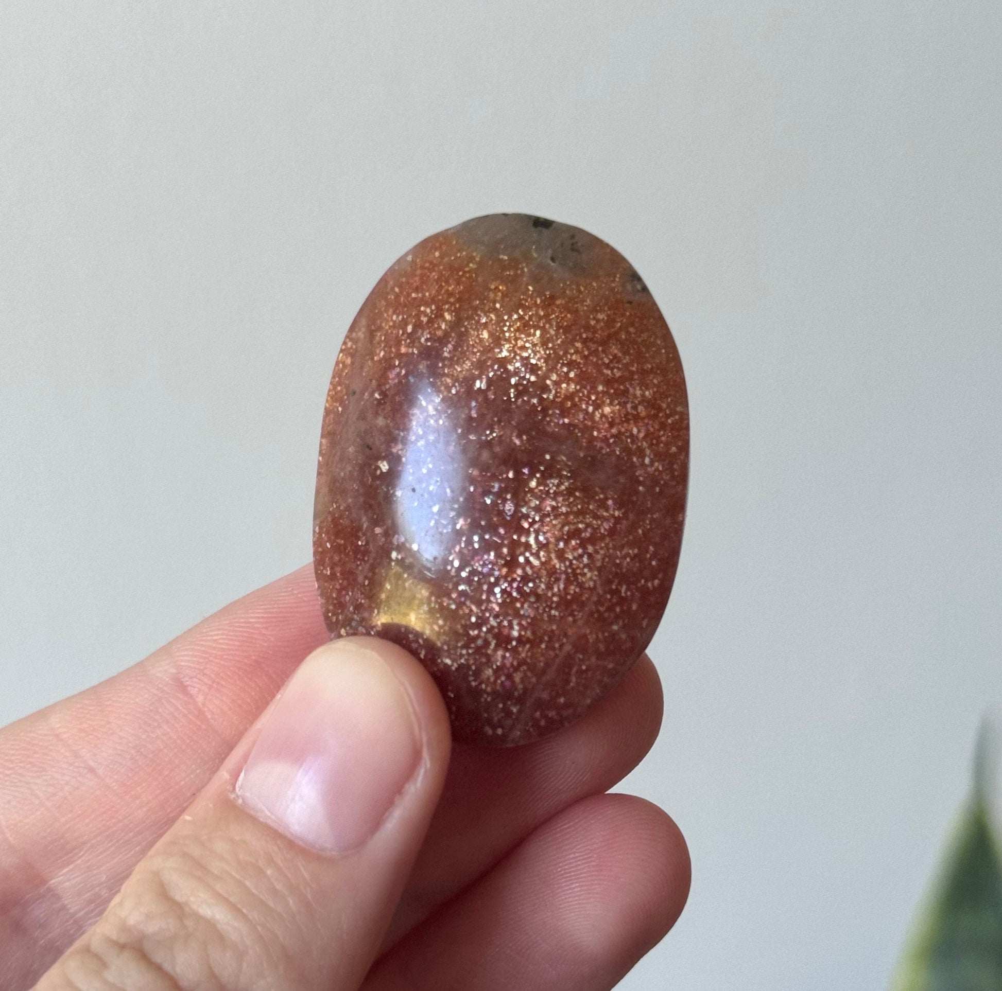 Gorgeous Sunstone Palm Stone | Shimmering Sunstone Palmstone